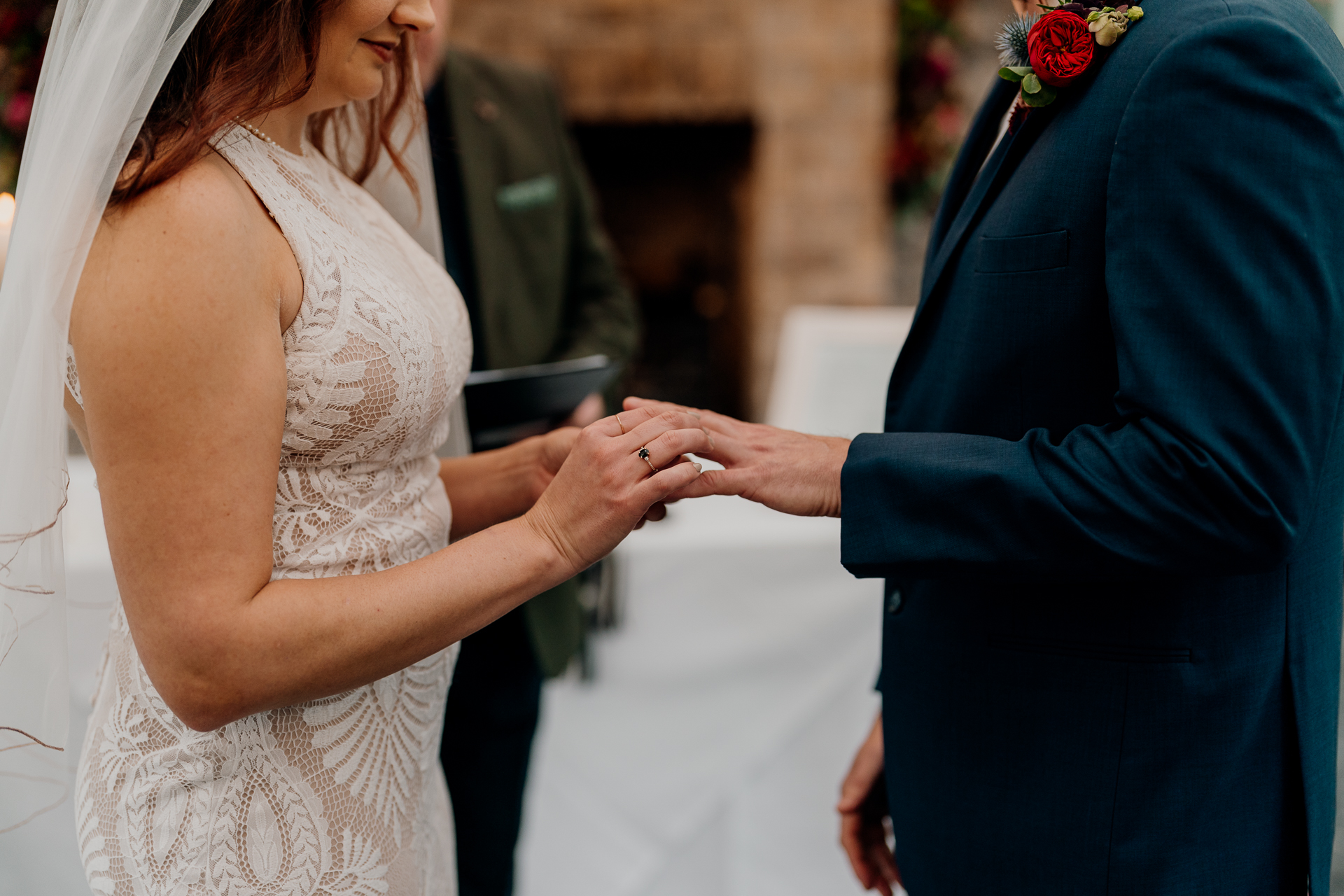 Wedding ceremony at Barberstown Castle surrounded by love and elegance.