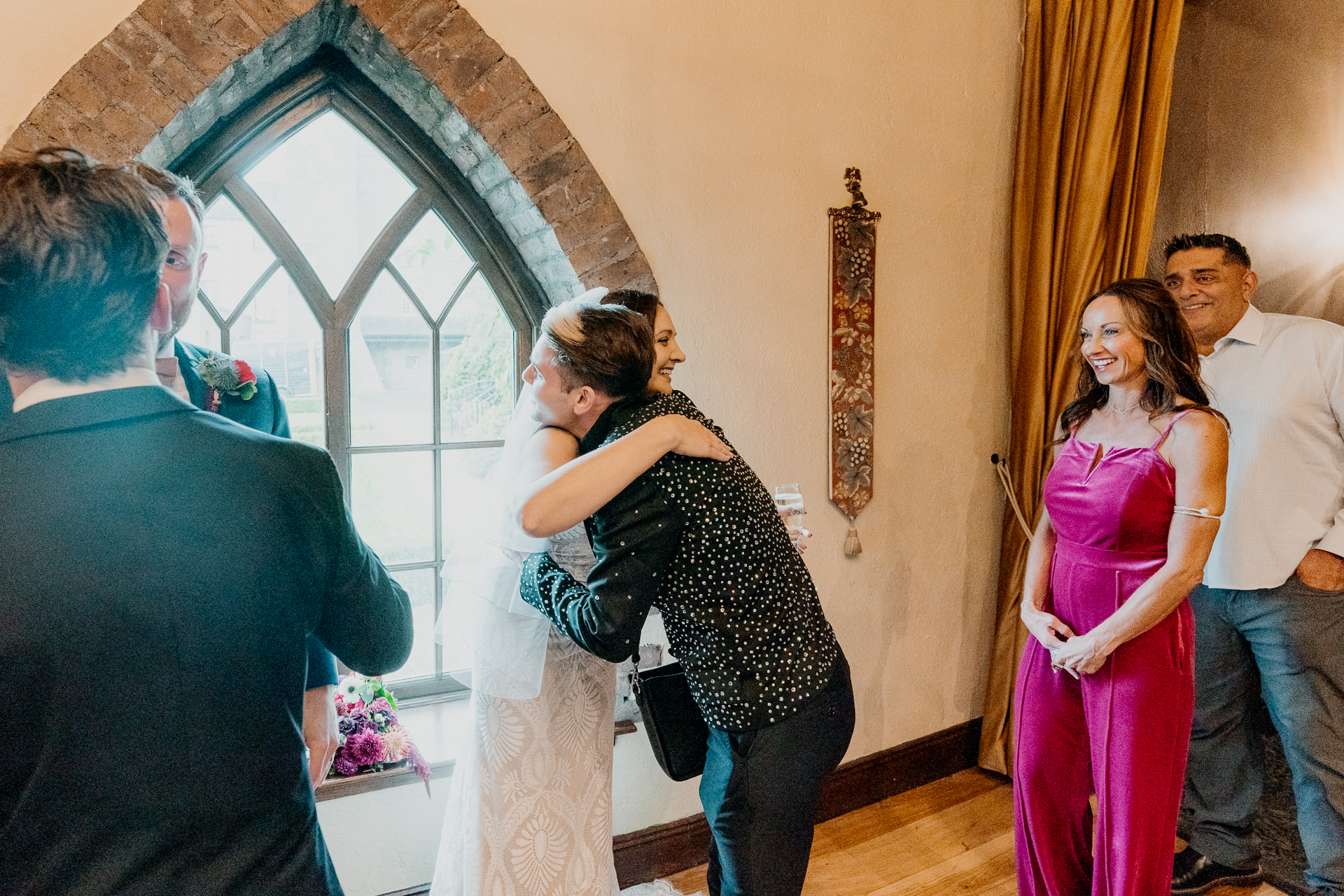 Wedding ceremony at Barberstown Castle surrounded by love and elegance.