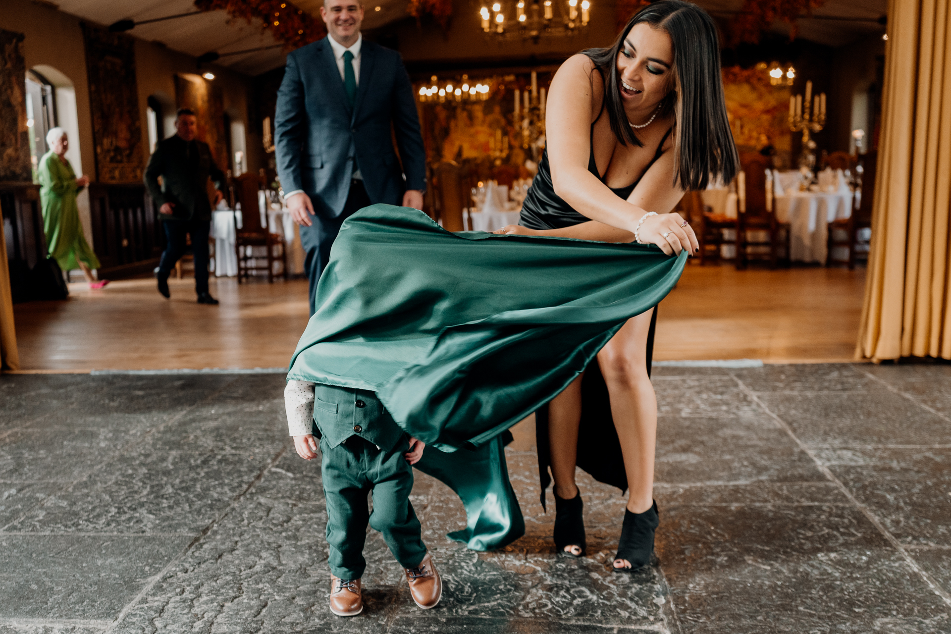 Wedding ceremony at Barberstown Castle surrounded by love and elegance.