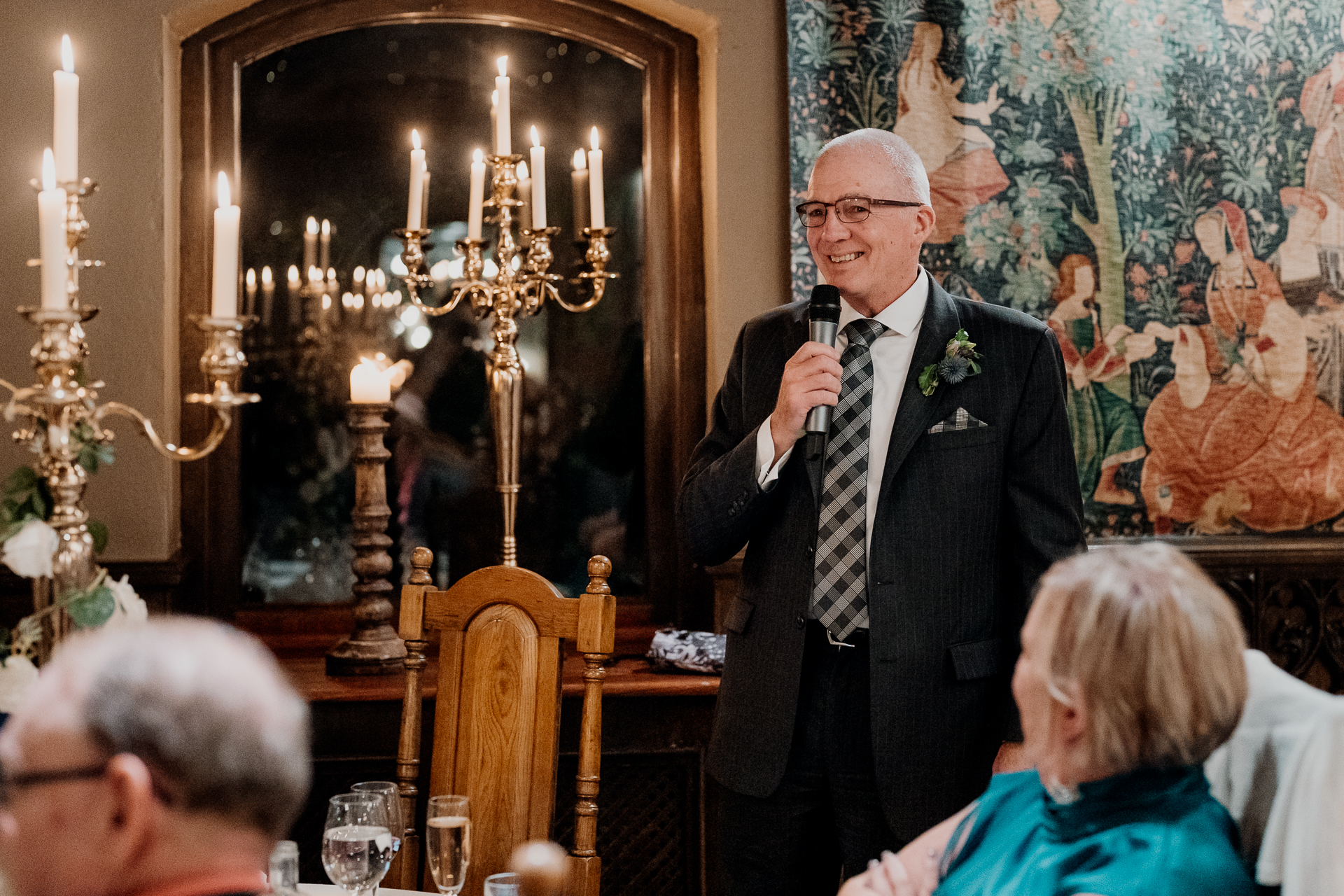 Heartfelt wedding speeches at Barberstown Castle, beautifully captured moments.