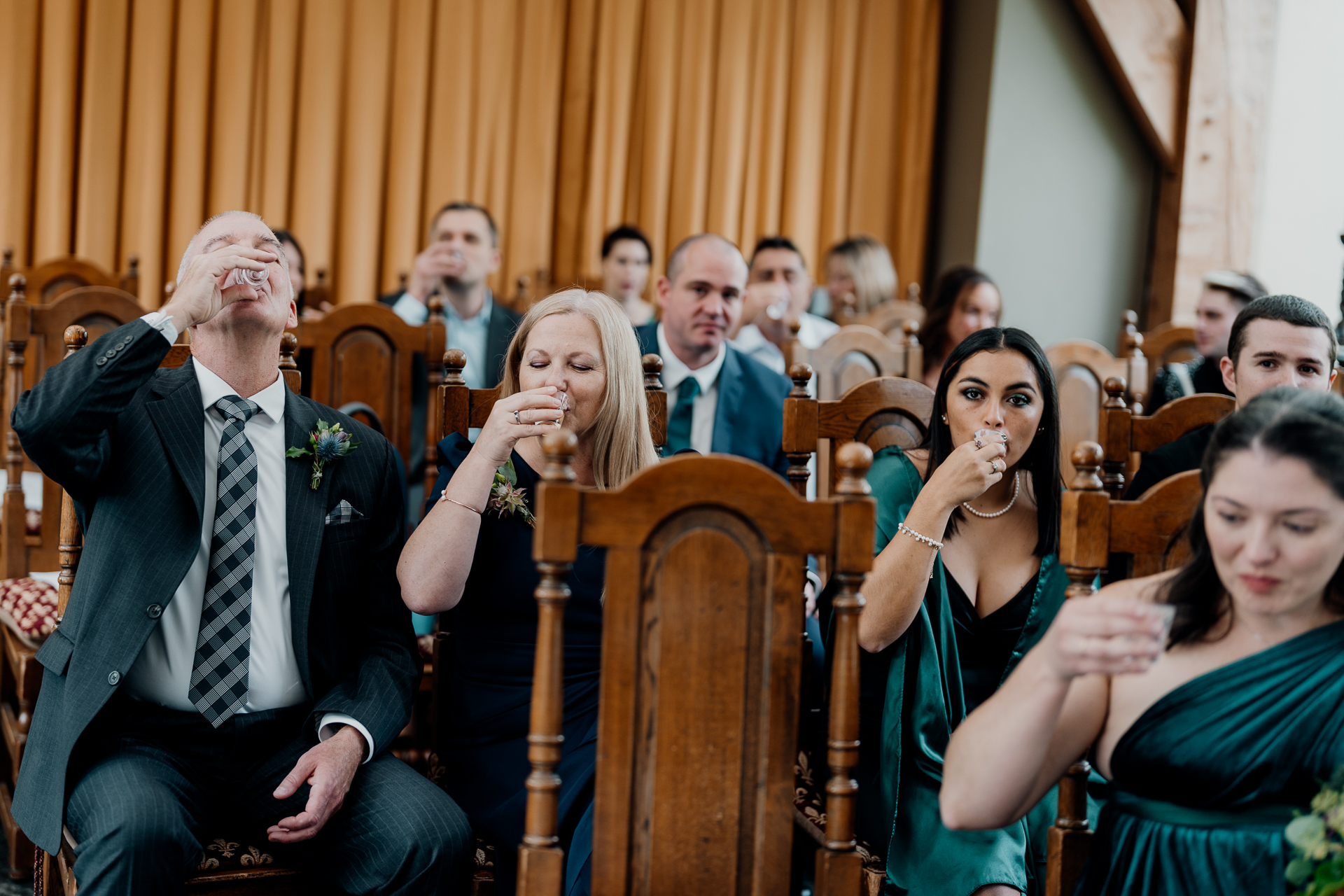 Wedding ceremony at Barberstown Castle surrounded by love and elegance.