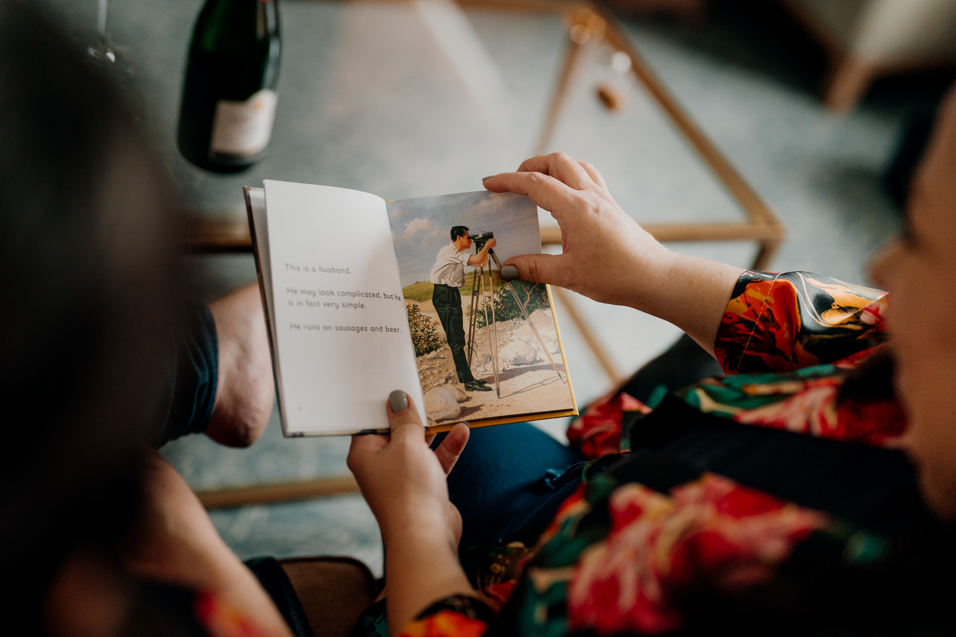 A person holding a book