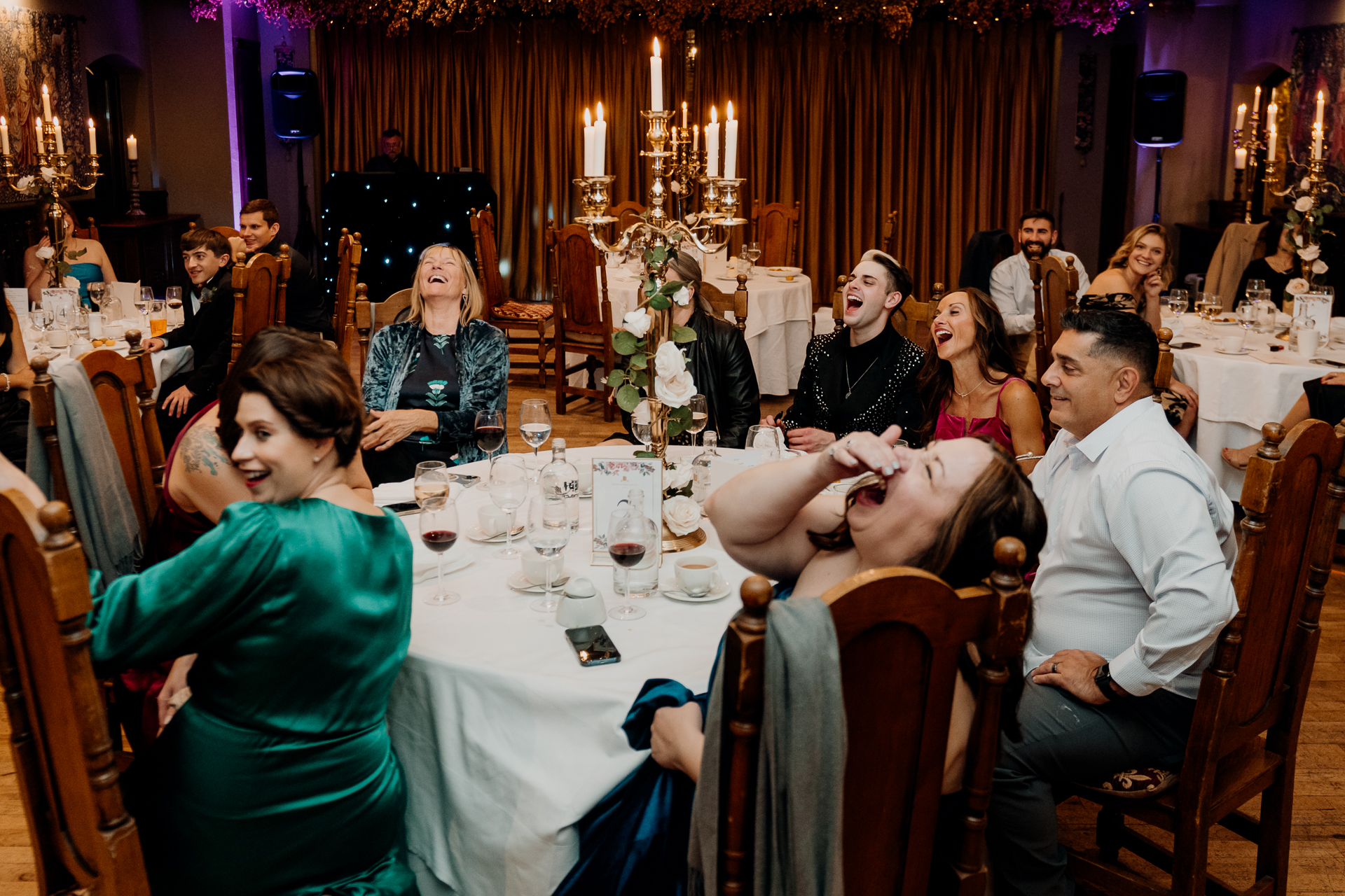 A group of people sitting around a table