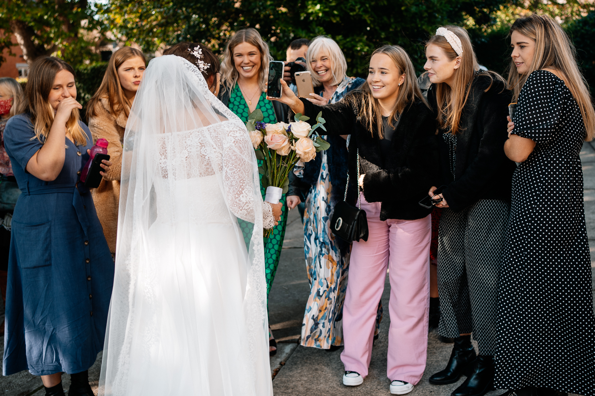 A group of women posing for a picture