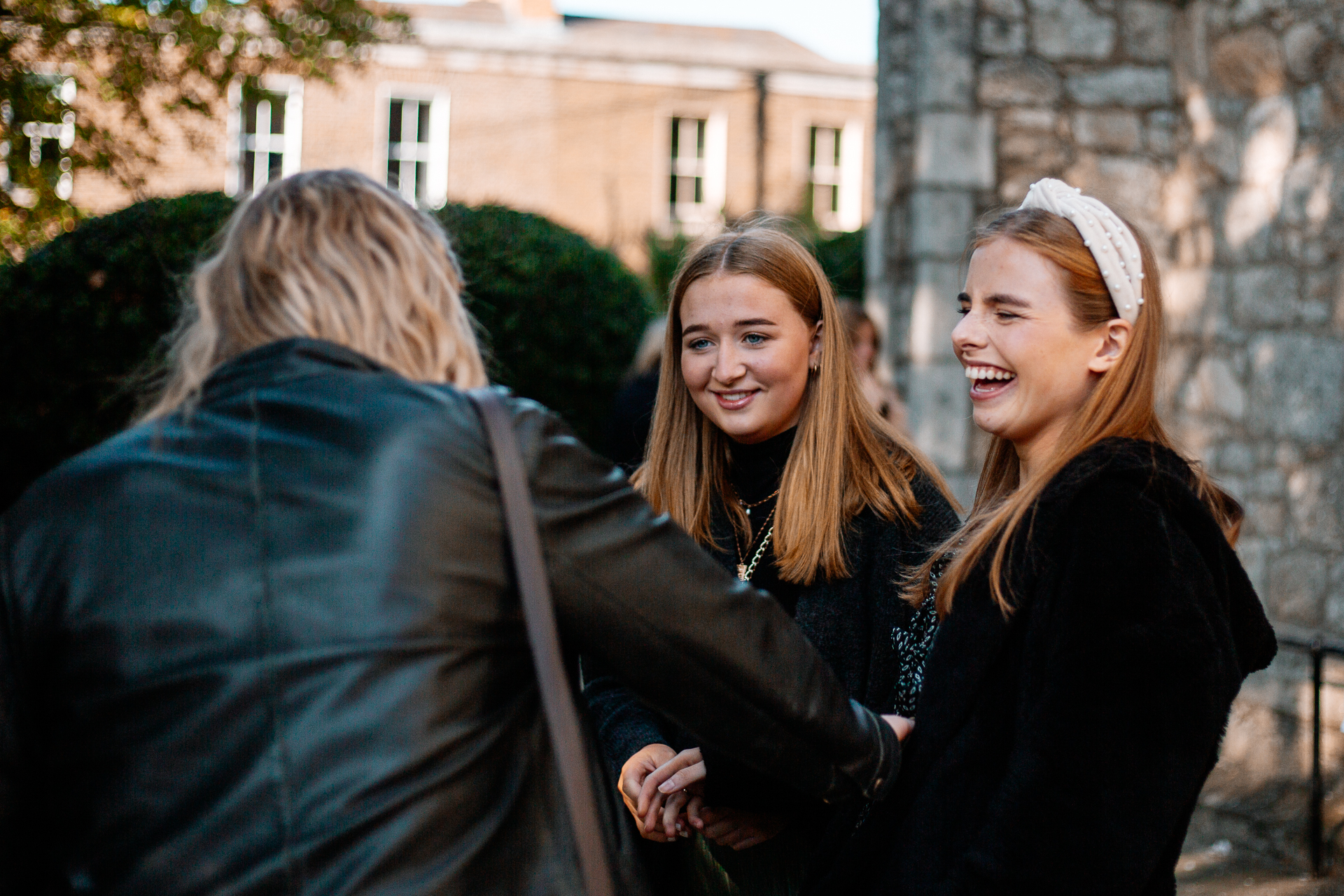 A group of women smiling