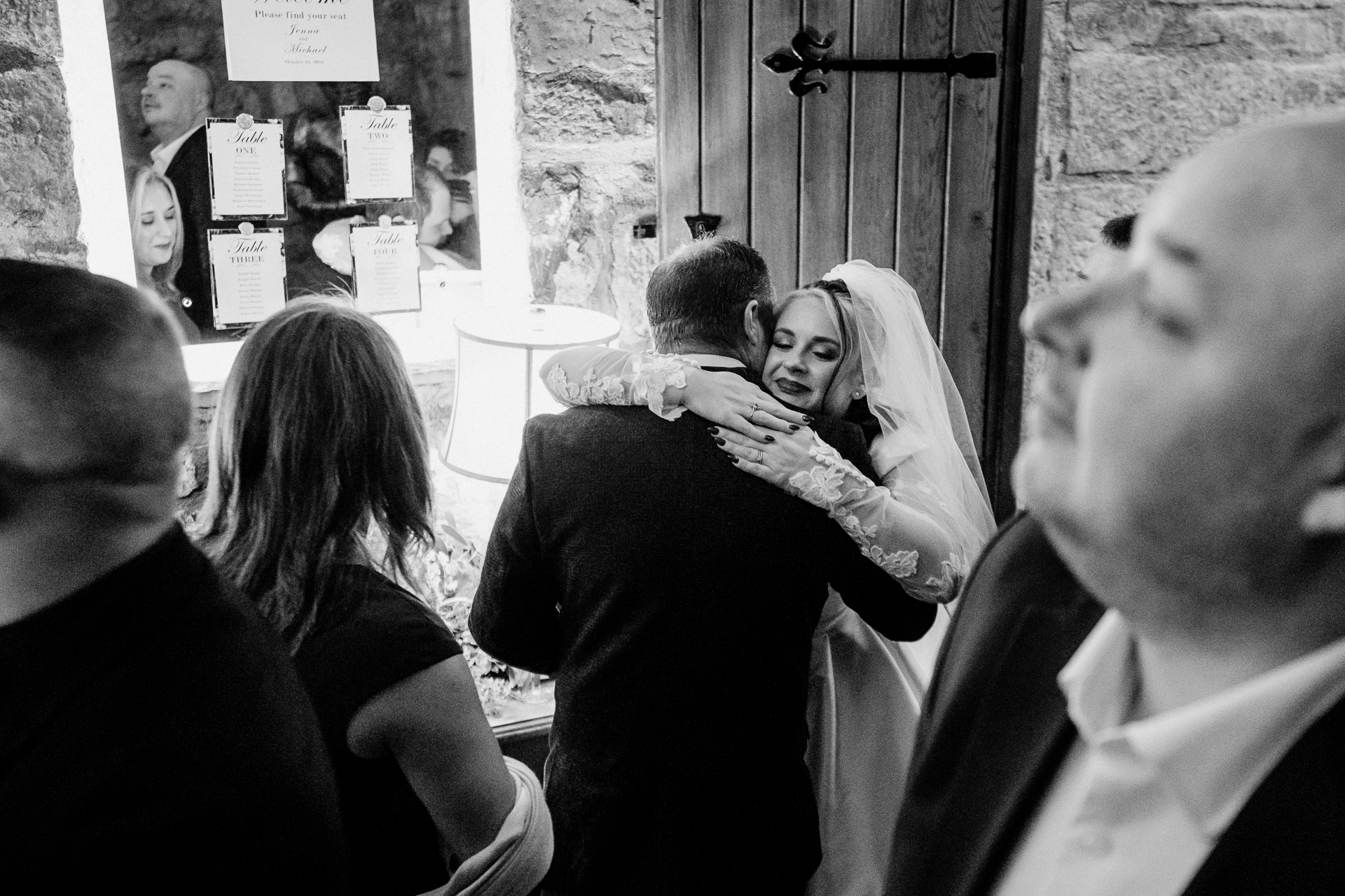 Wedding ceremony at Cloughan Castle, captured by Galway Wedding Photographer Wojciech Koza, highlighting the romantic setting and candid emotions.