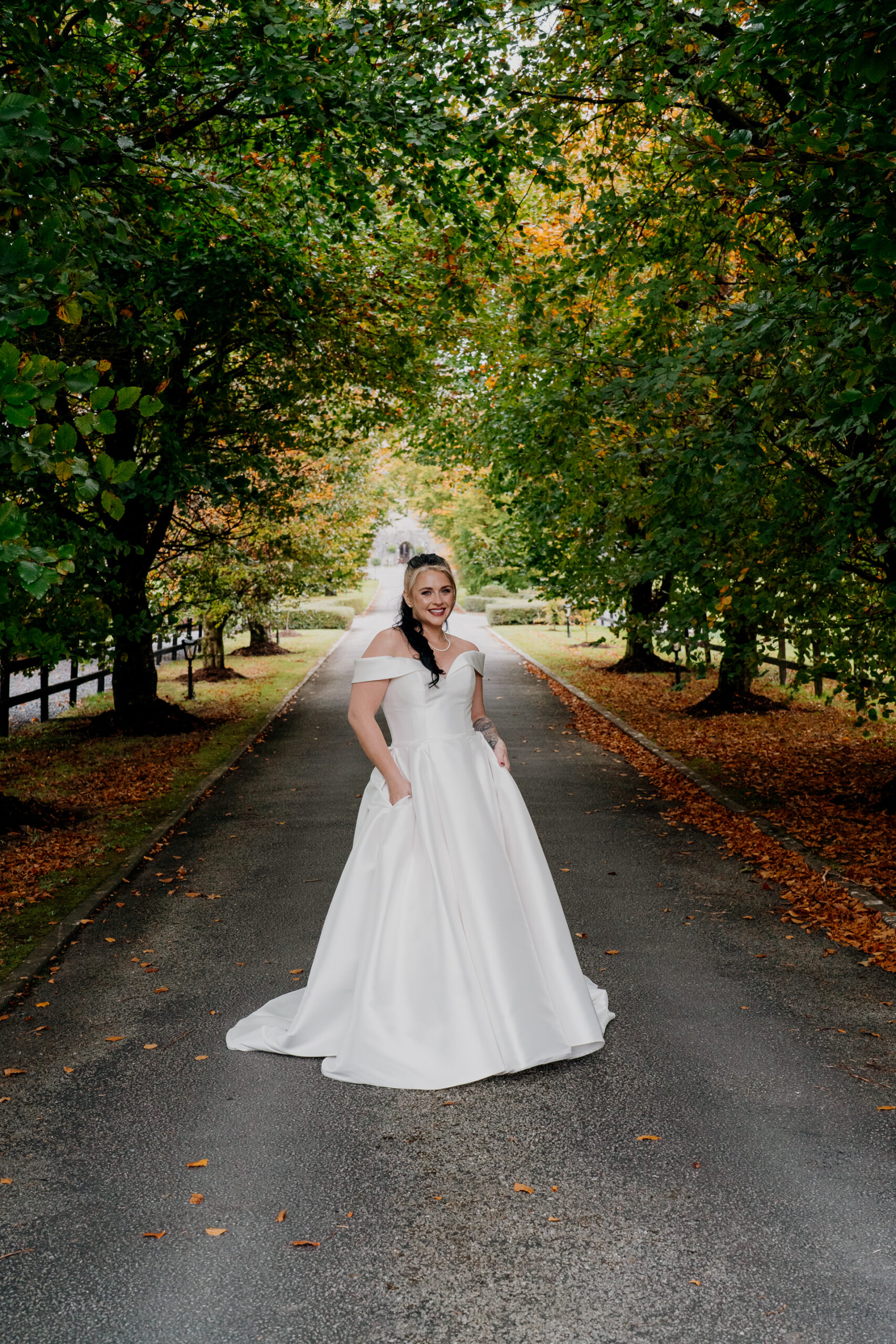 Romantic bride and groom portraits on the grounds of Cloughan Castle, captured by Galway Wedding Photographer Wojciech Koza.