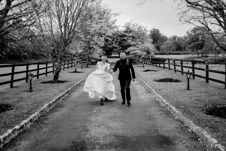 Romantic bride and groom portraits on the grounds of Cloughan Castle, captured by Galway Wedding Photographer Wojciech Koza.