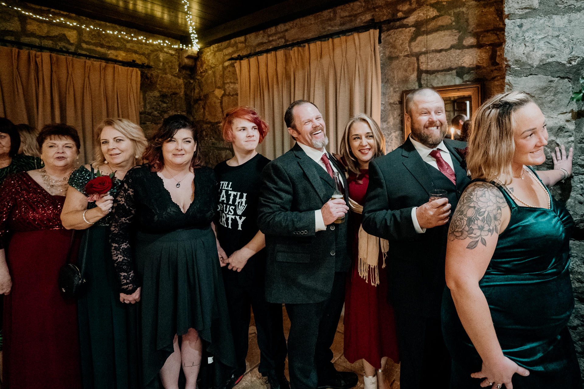 Emotional wedding speeches during the reception at Cloughan Castle, photographed by Galway Wedding Photographer Wojciech Koza.