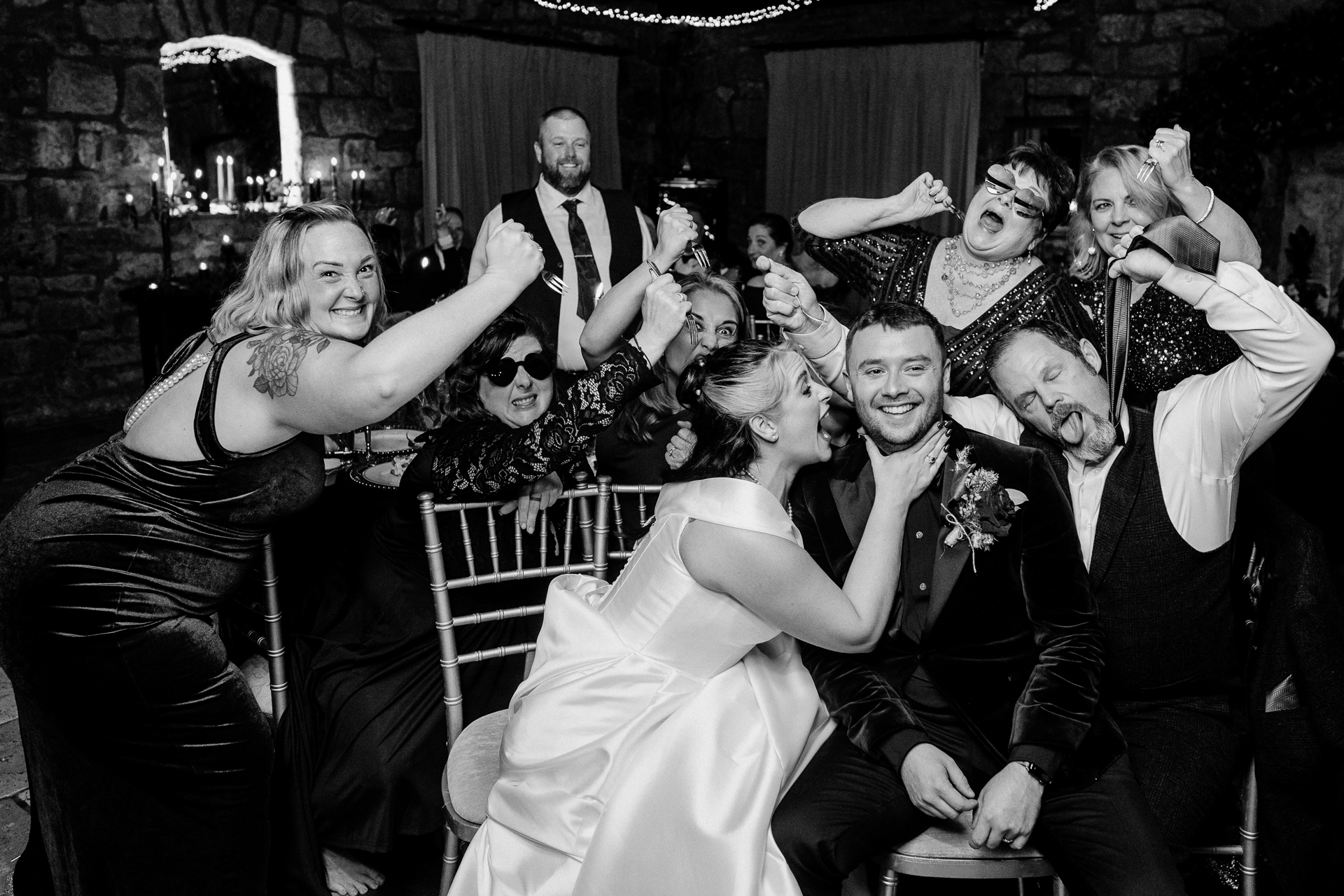 Emotional wedding speeches during the reception at Cloughan Castle, photographed by Galway Wedding Photographer Wojciech Koza.