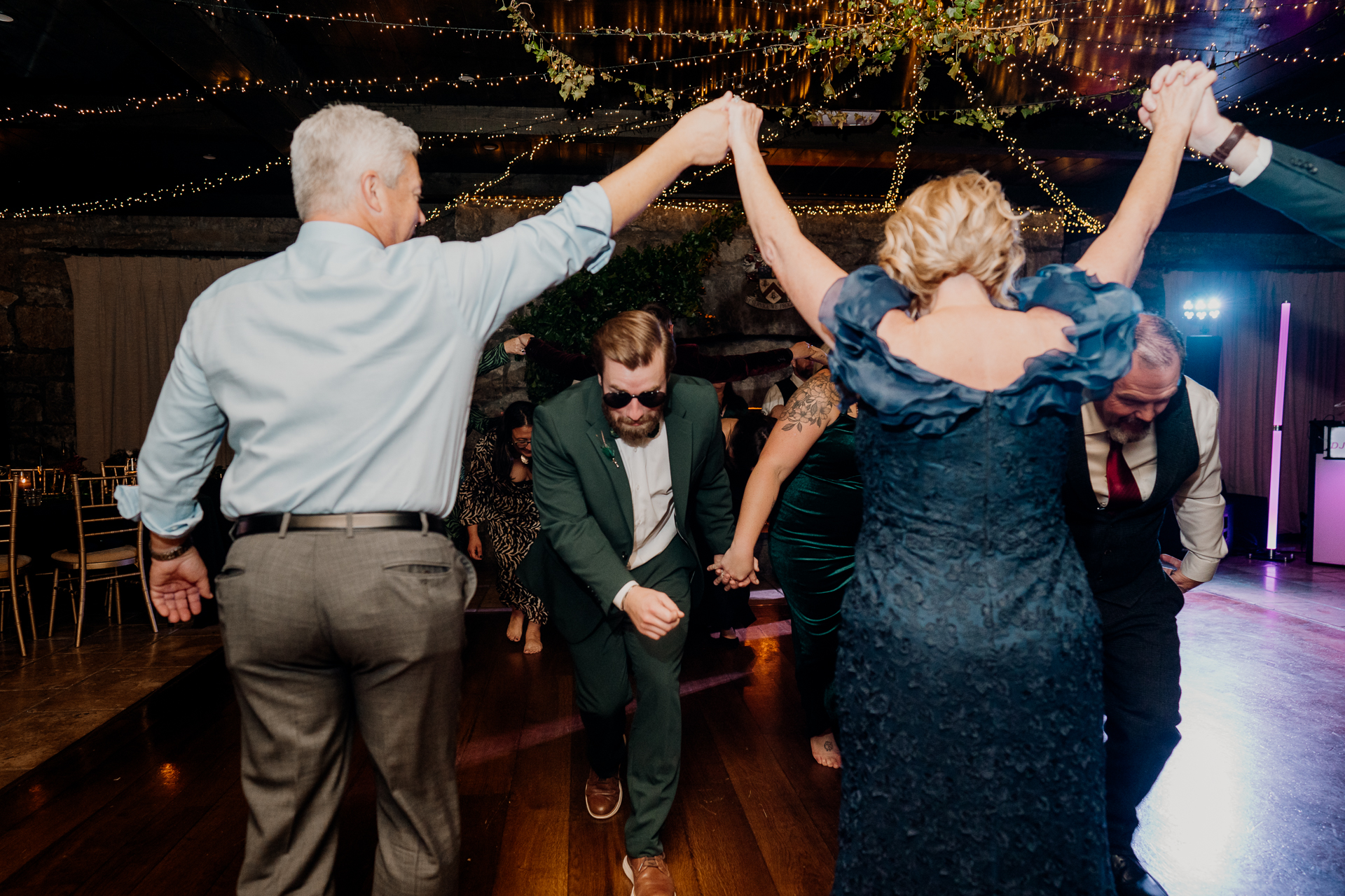 Bride and groom enjoying their first dance at Cloughan Castle, captured by Galway Wedding Photographer Wojciech Koza.