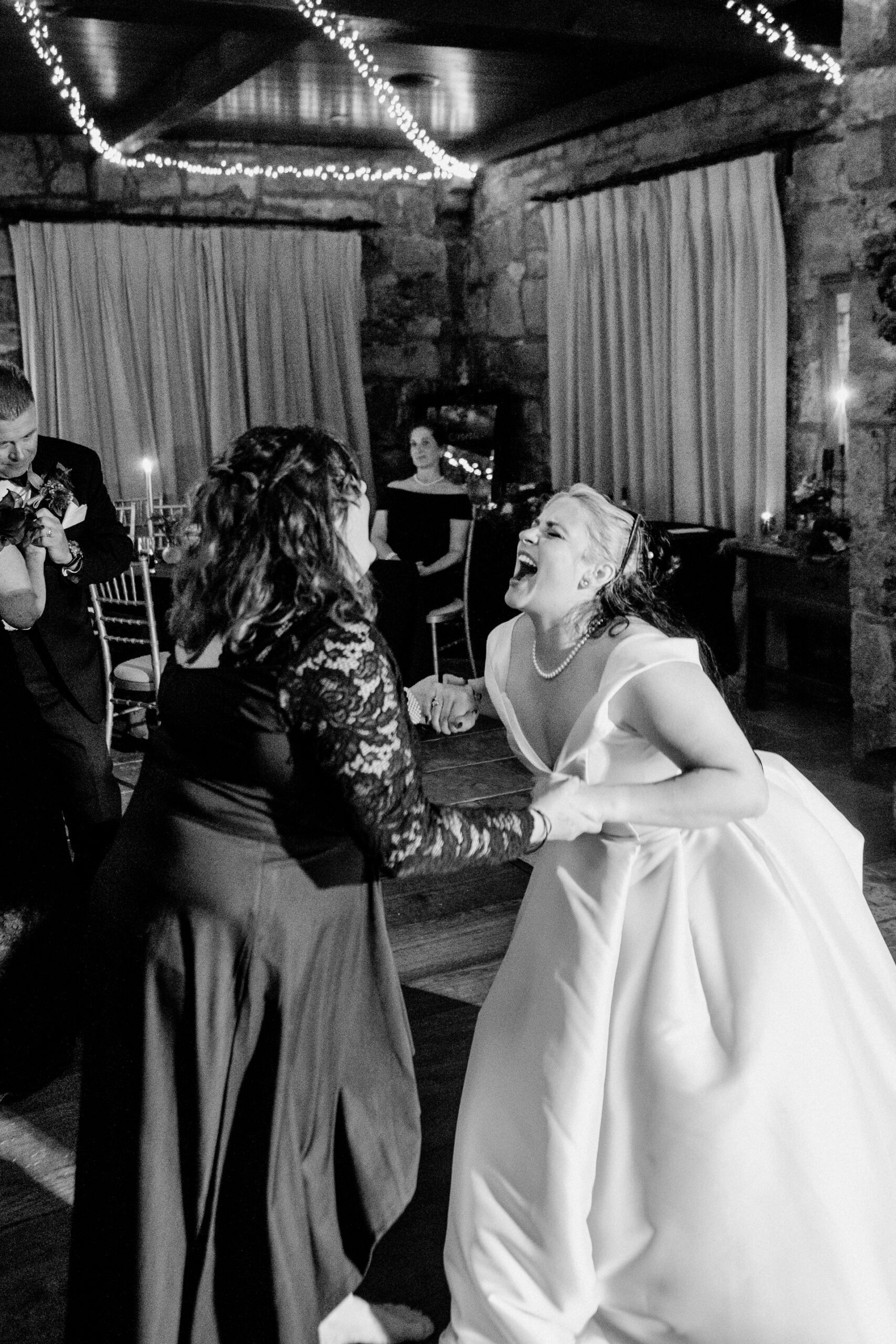 Bride and groom enjoying their first dance at Cloughan Castle, captured by Galway Wedding Photographer Wojciech Koza.