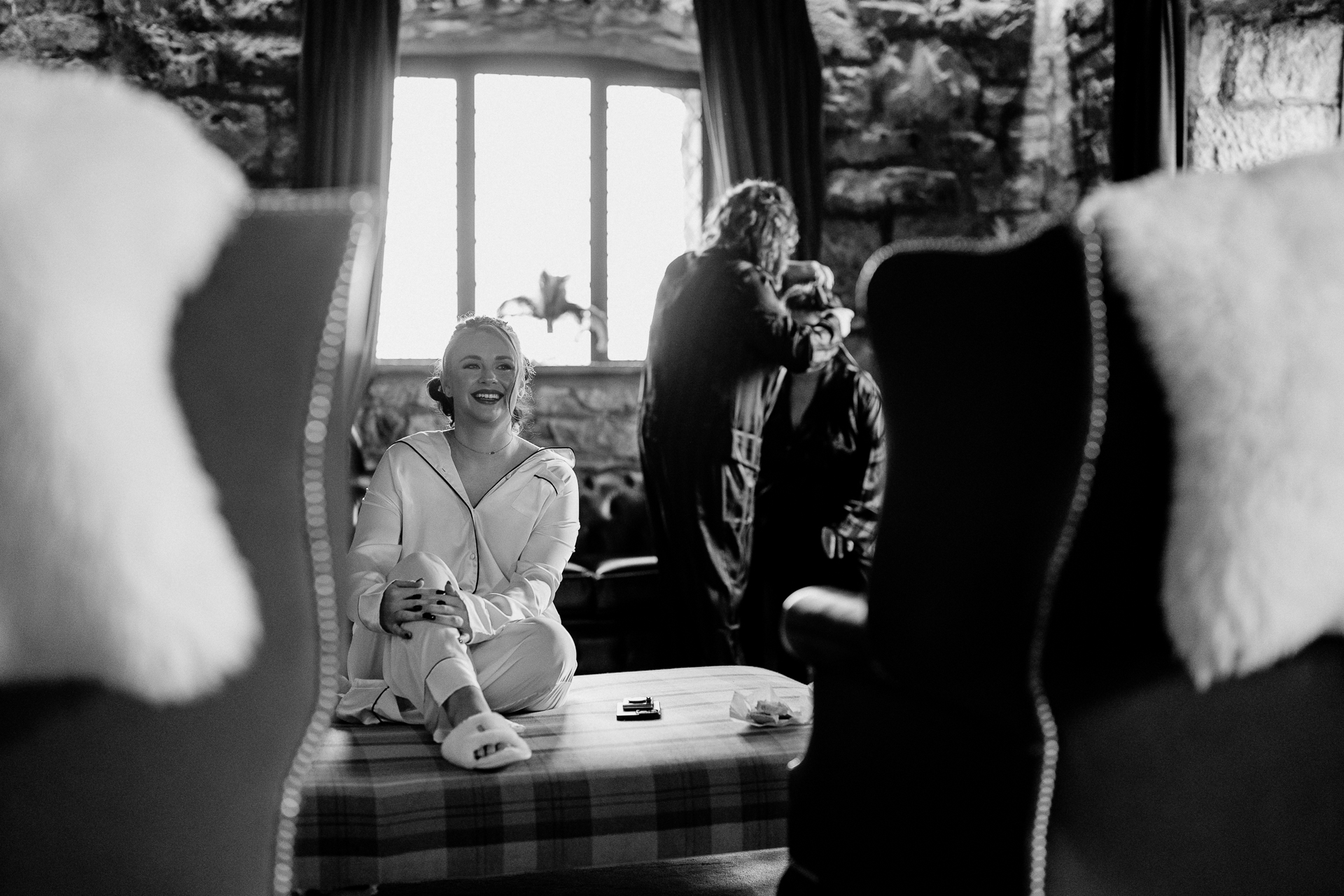 Bride and groom preparations at Cloughan Castle, beautifully captured by Galway Wedding Photographer Wojciech Koza.