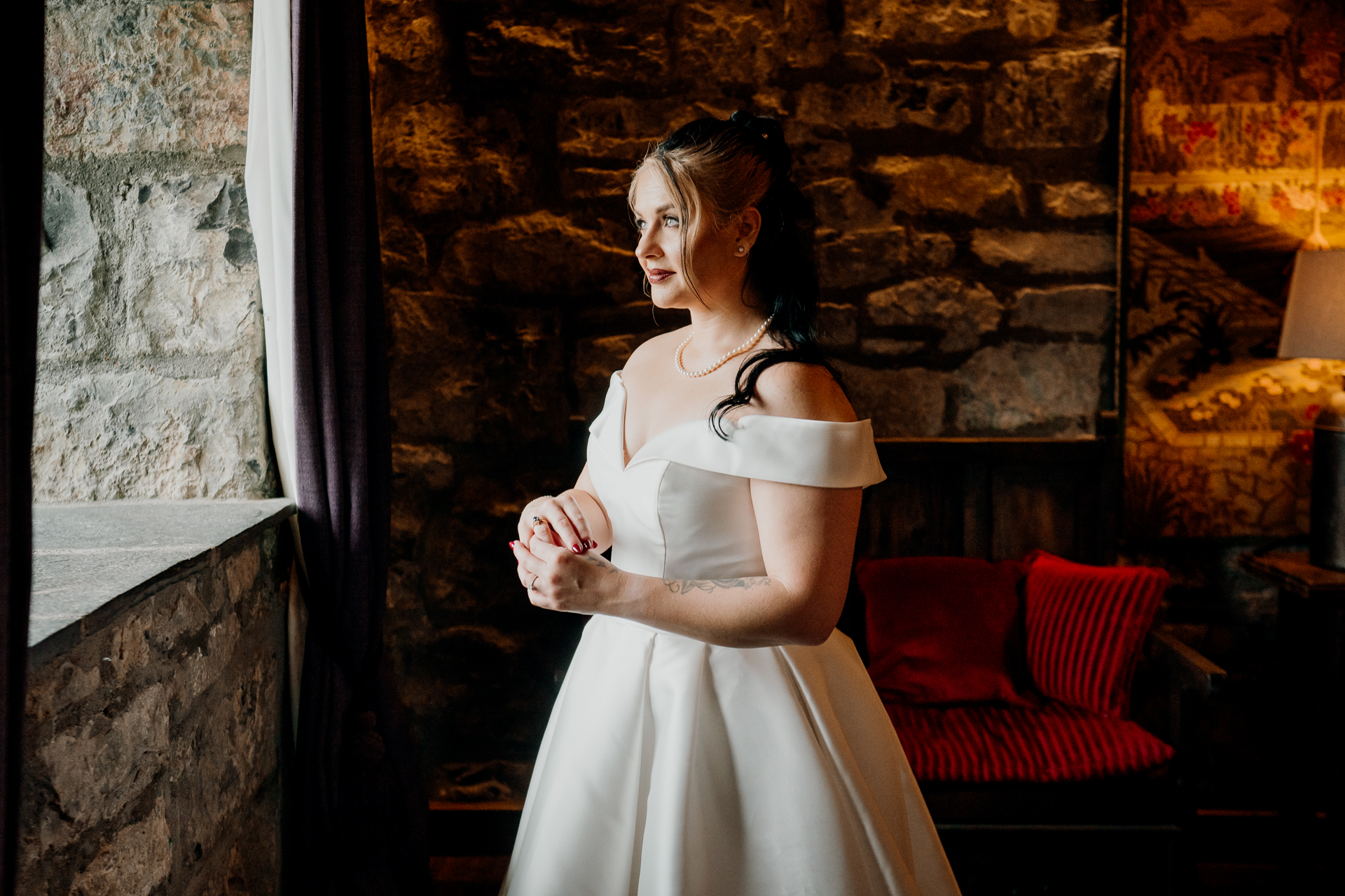 Bride and groom preparations at Cloughan Castle, beautifully captured by Galway Wedding Photographer Wojciech Koza.