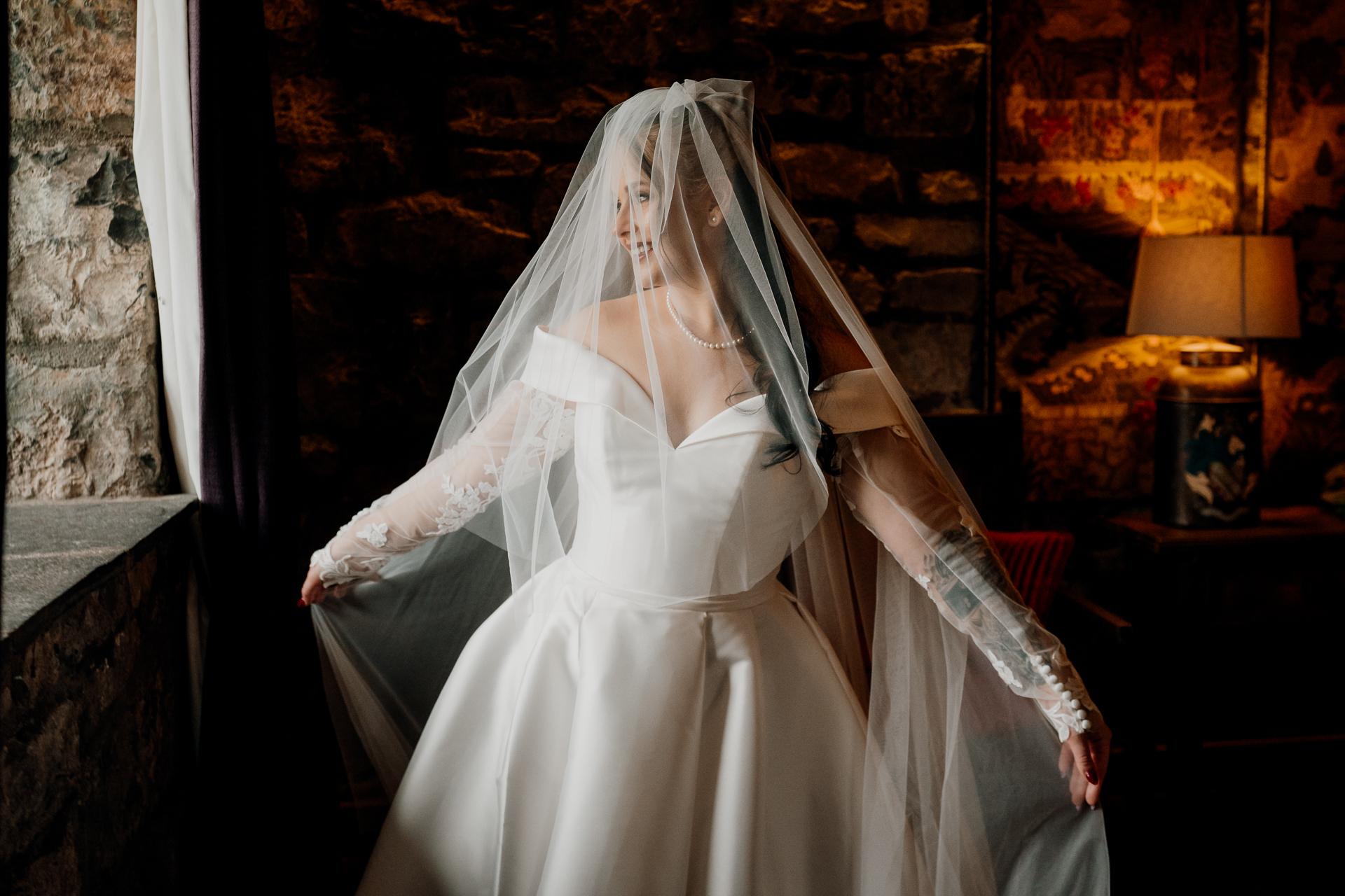 Bride and groom preparations at Cloughan Castle, beautifully captured by Galway Wedding Photographer Wojciech Koza.