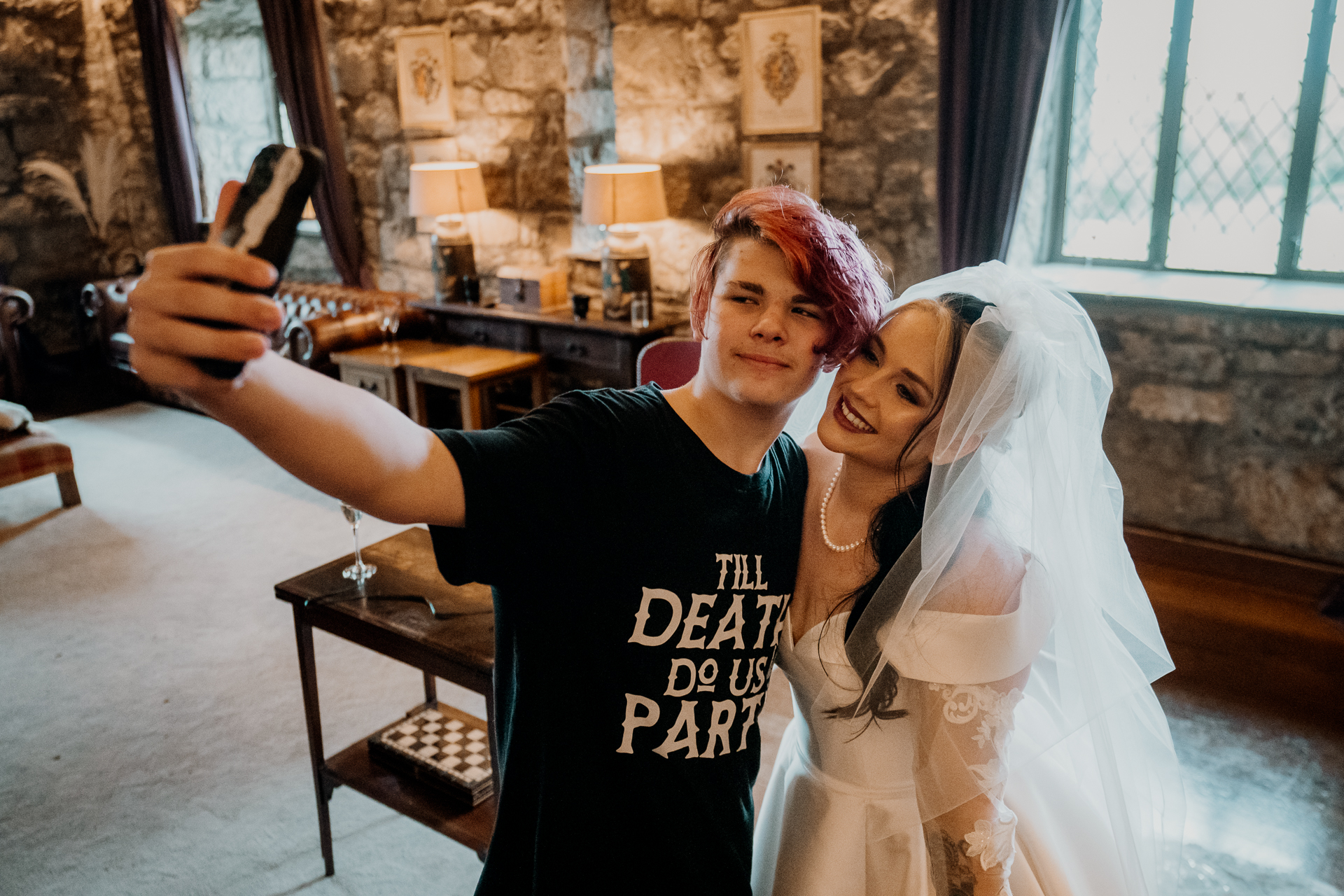 Bride and groom preparations at Cloughan Castle, beautifully captured by Galway Wedding Photographer Wojciech Koza.