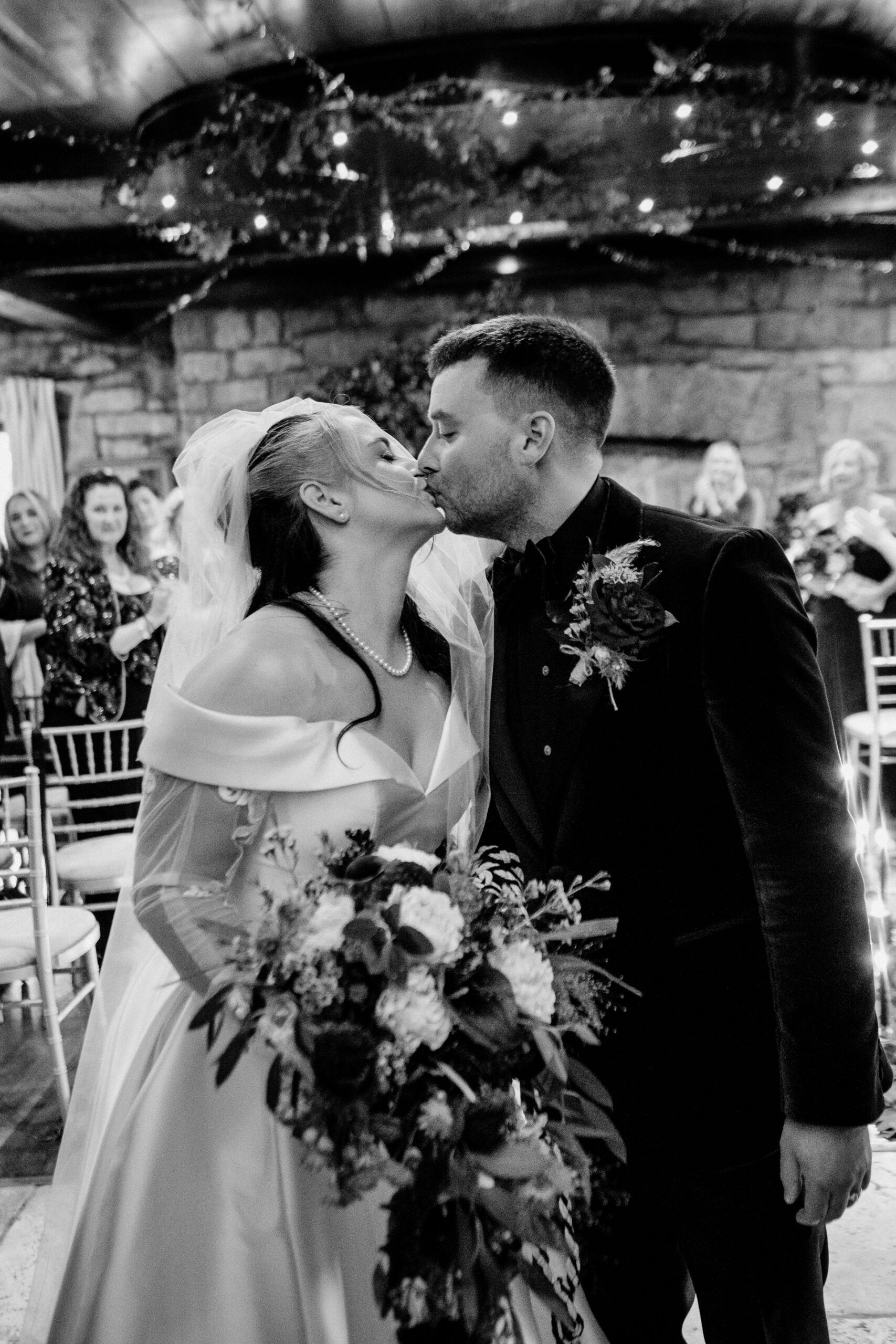 Wedding ceremony at Cloughan Castle, captured by Galway Wedding Photographer Wojciech Koza, highlighting the romantic setting and candid emotions.