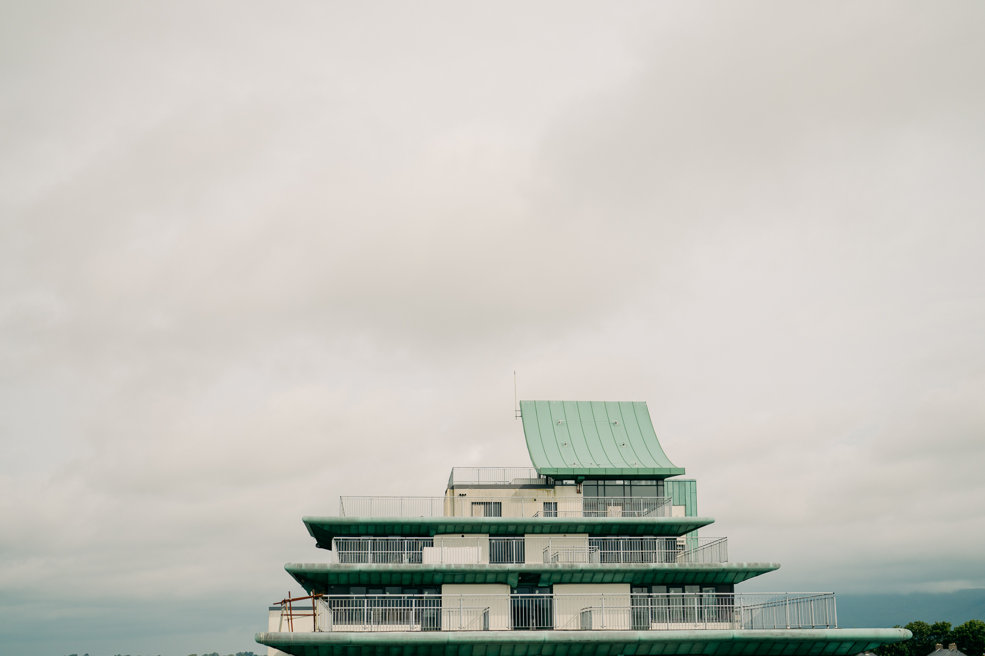 A building with a green roof