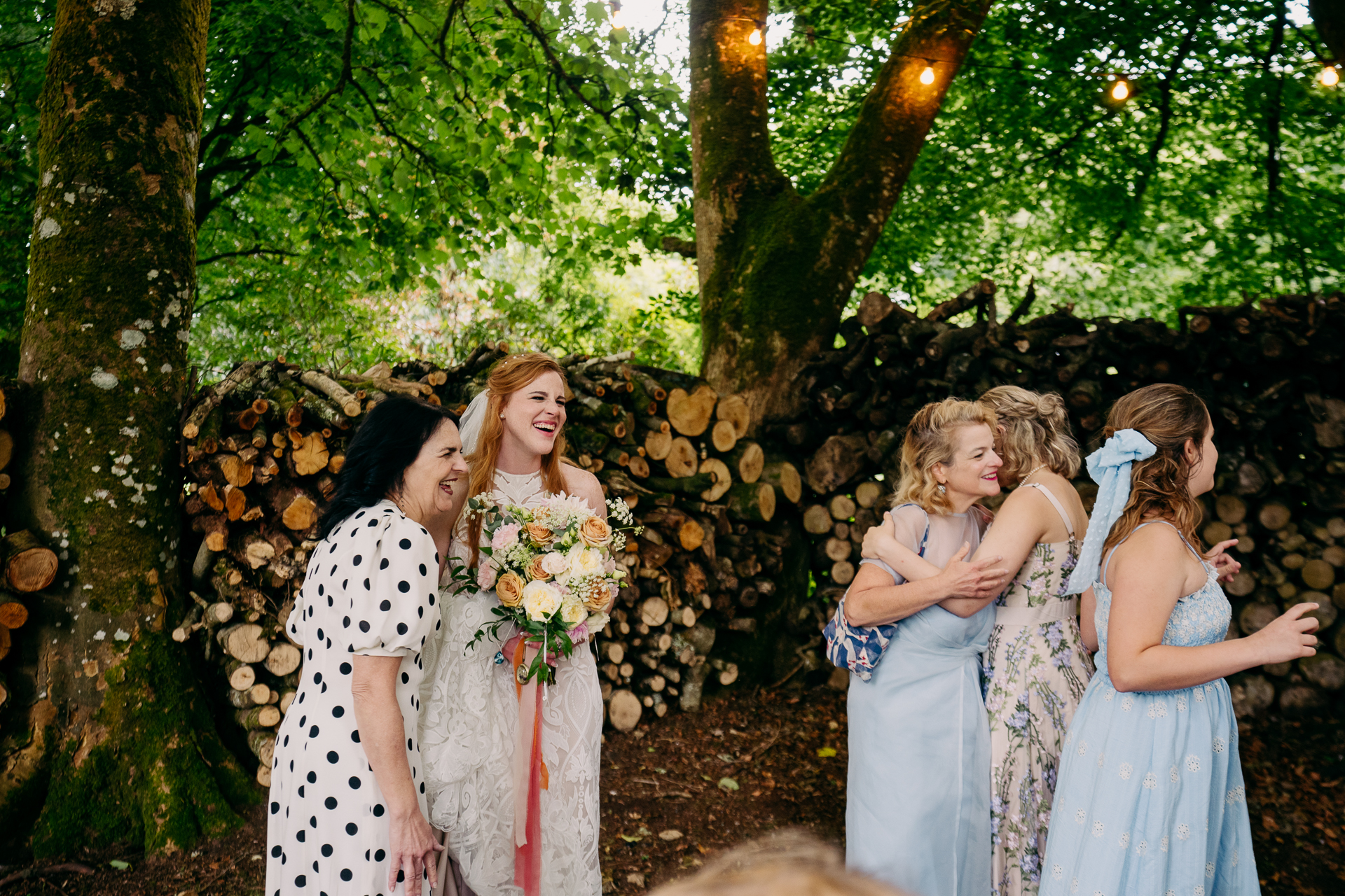 A group of women in dresses