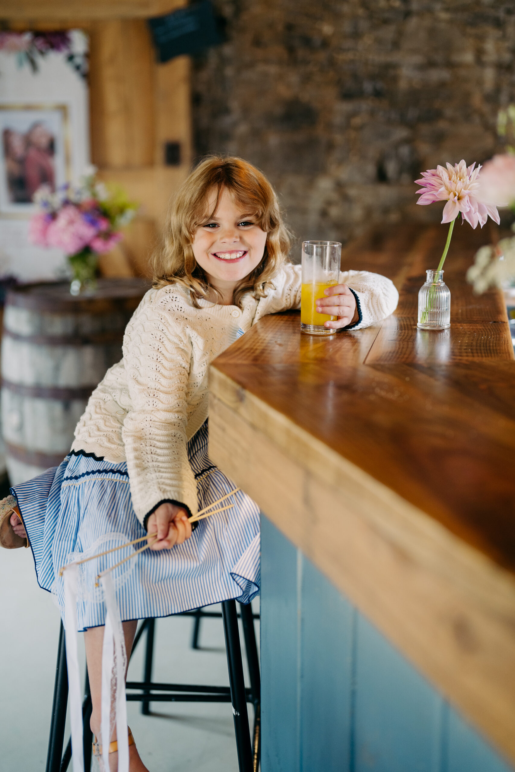 A girl sitting at a table