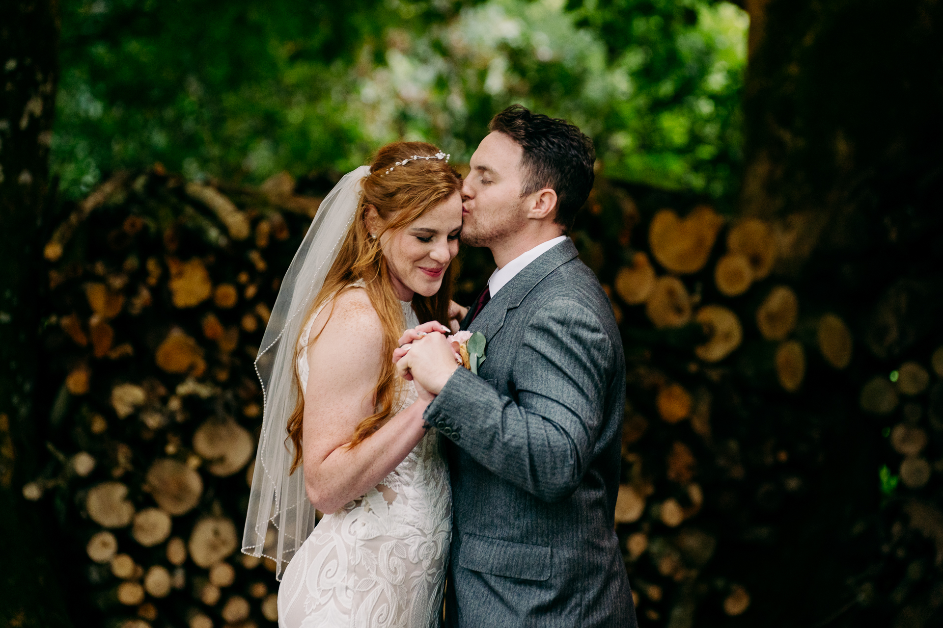 A man and woman kissing