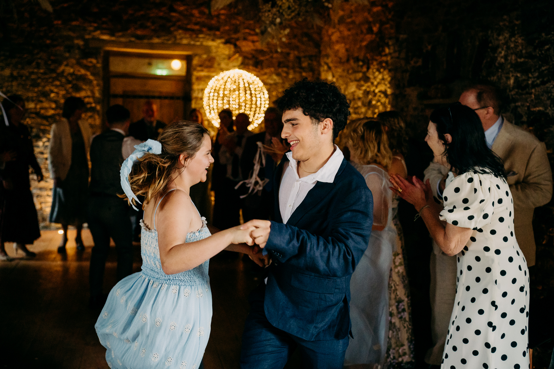 A man and woman dancing