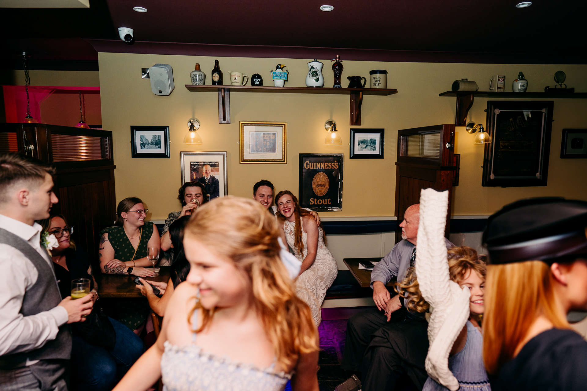 A group of people in a room