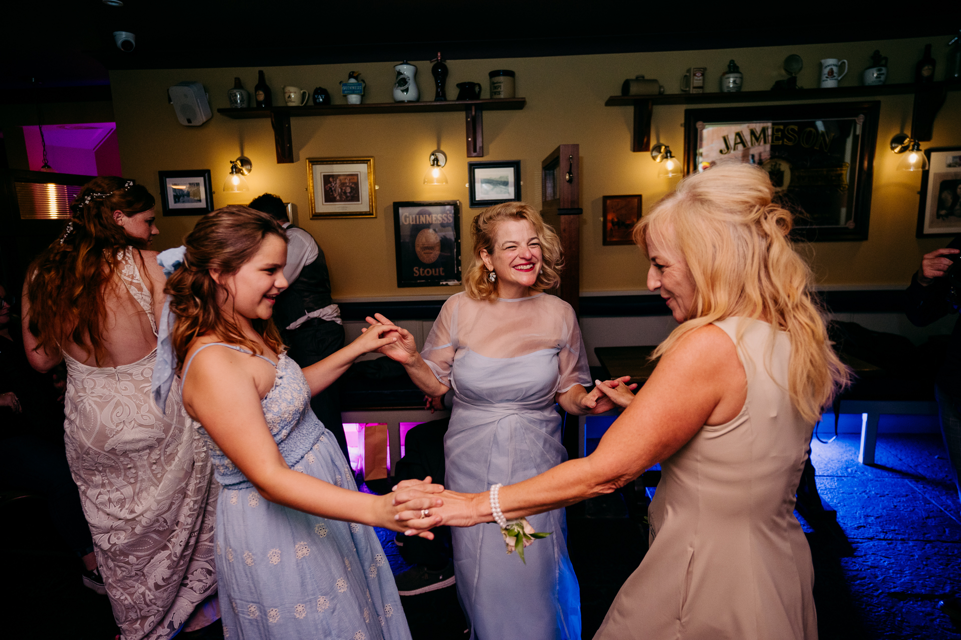 A group of women dancing