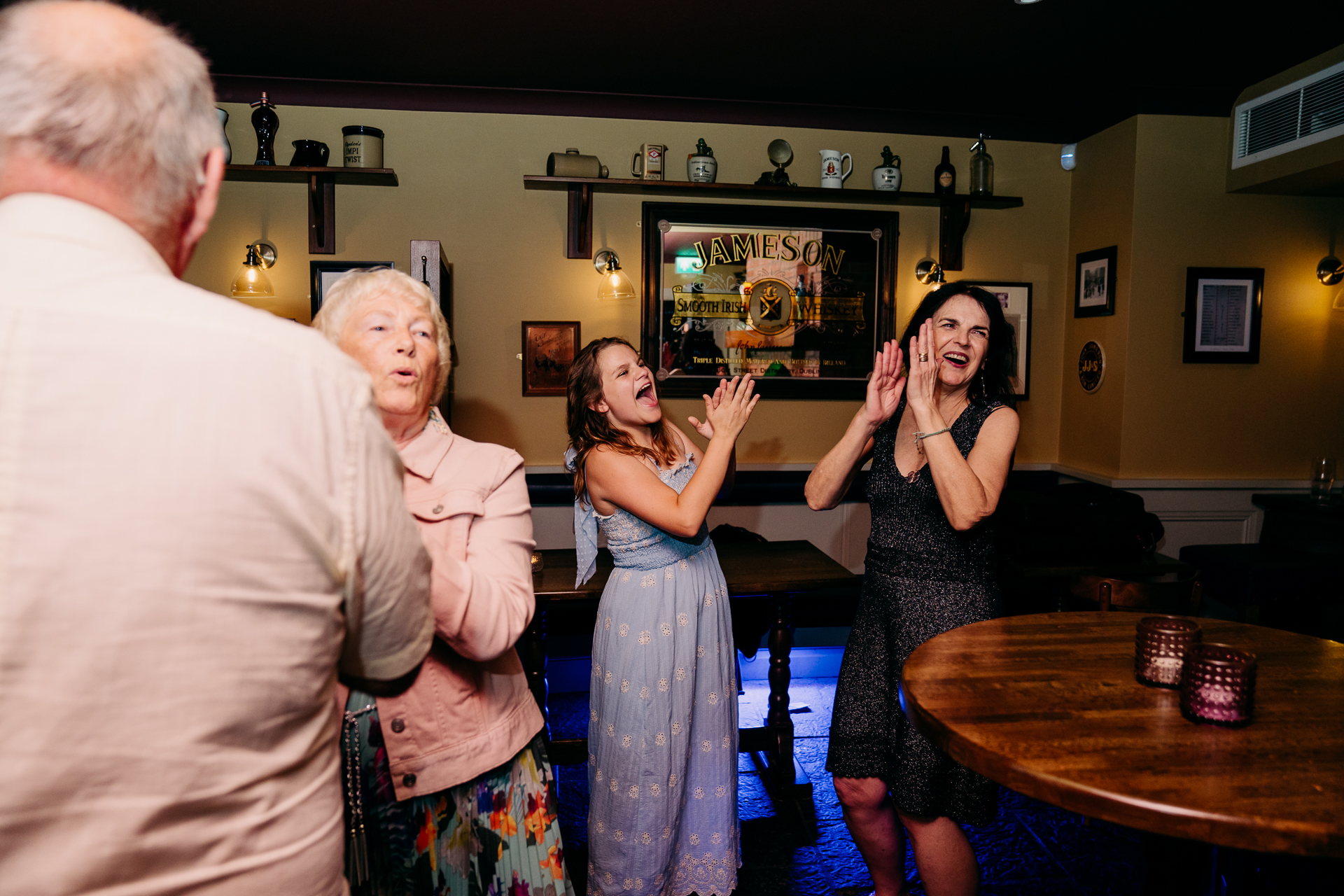 A group of people in a room