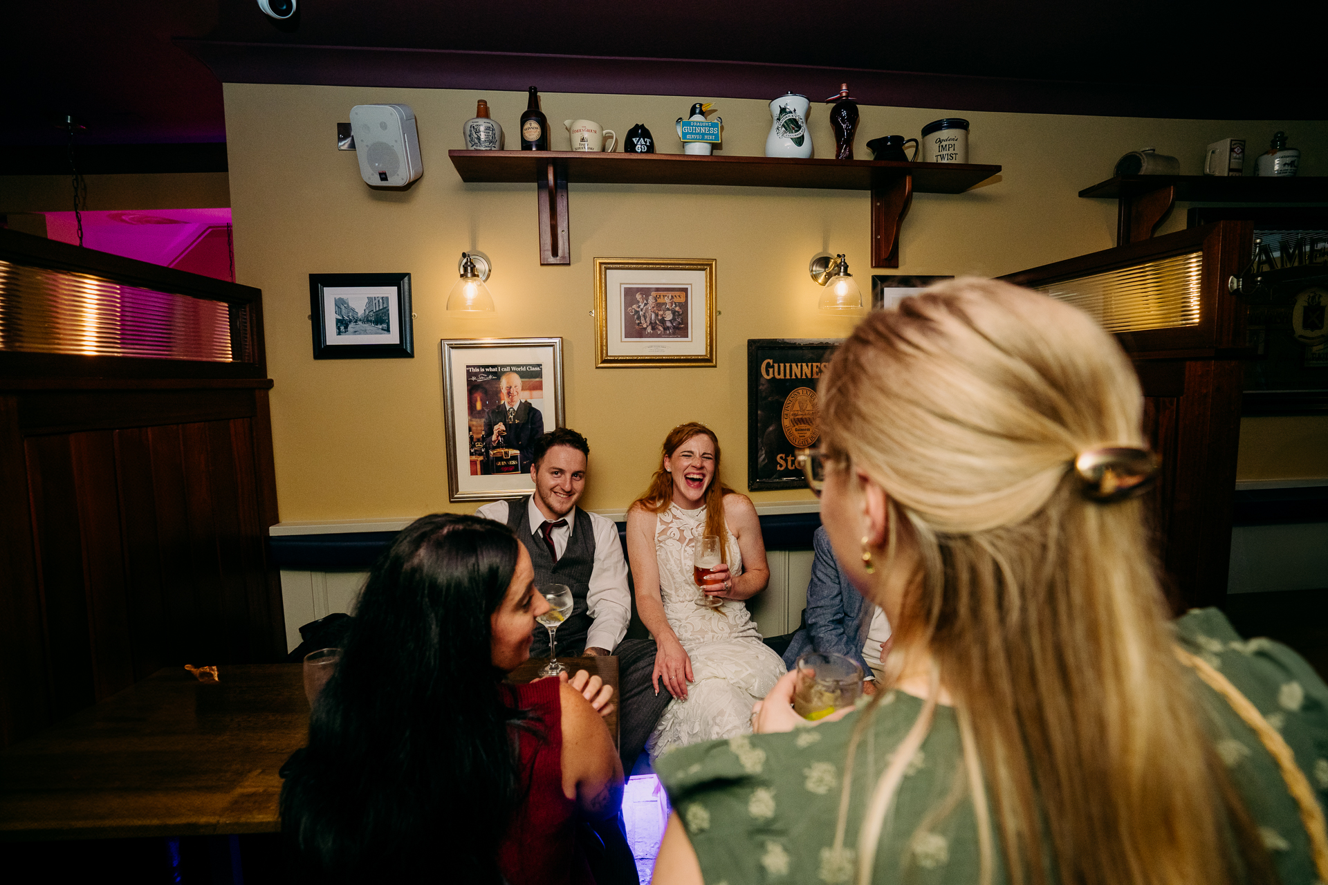 A group of people in a room