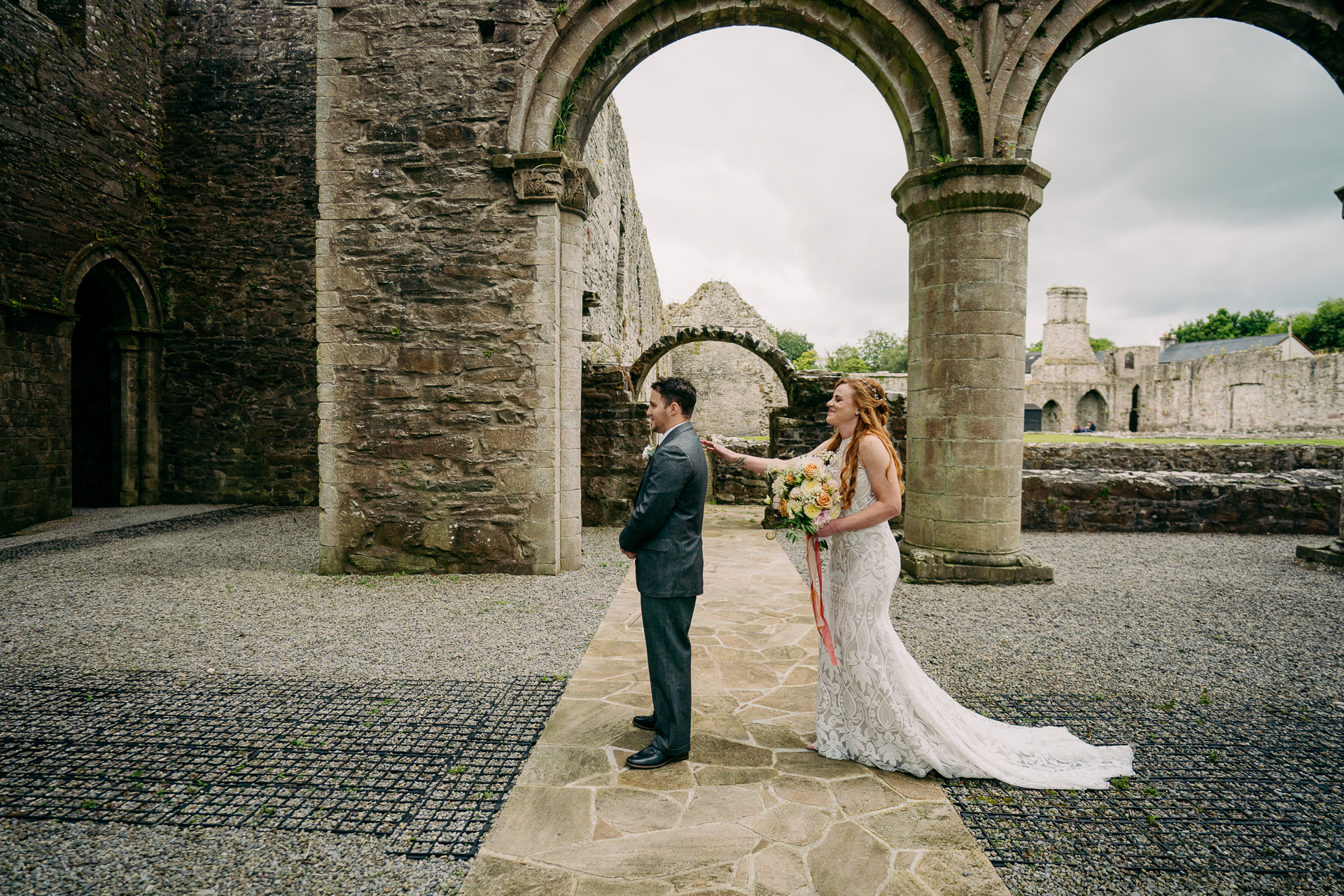 A man and woman in formal wear