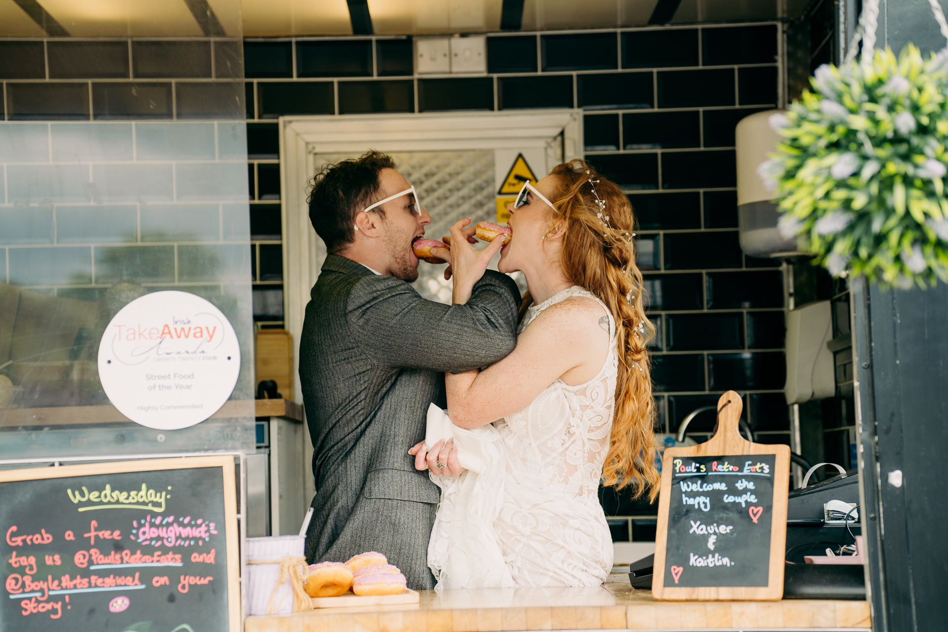 A man and woman kissing