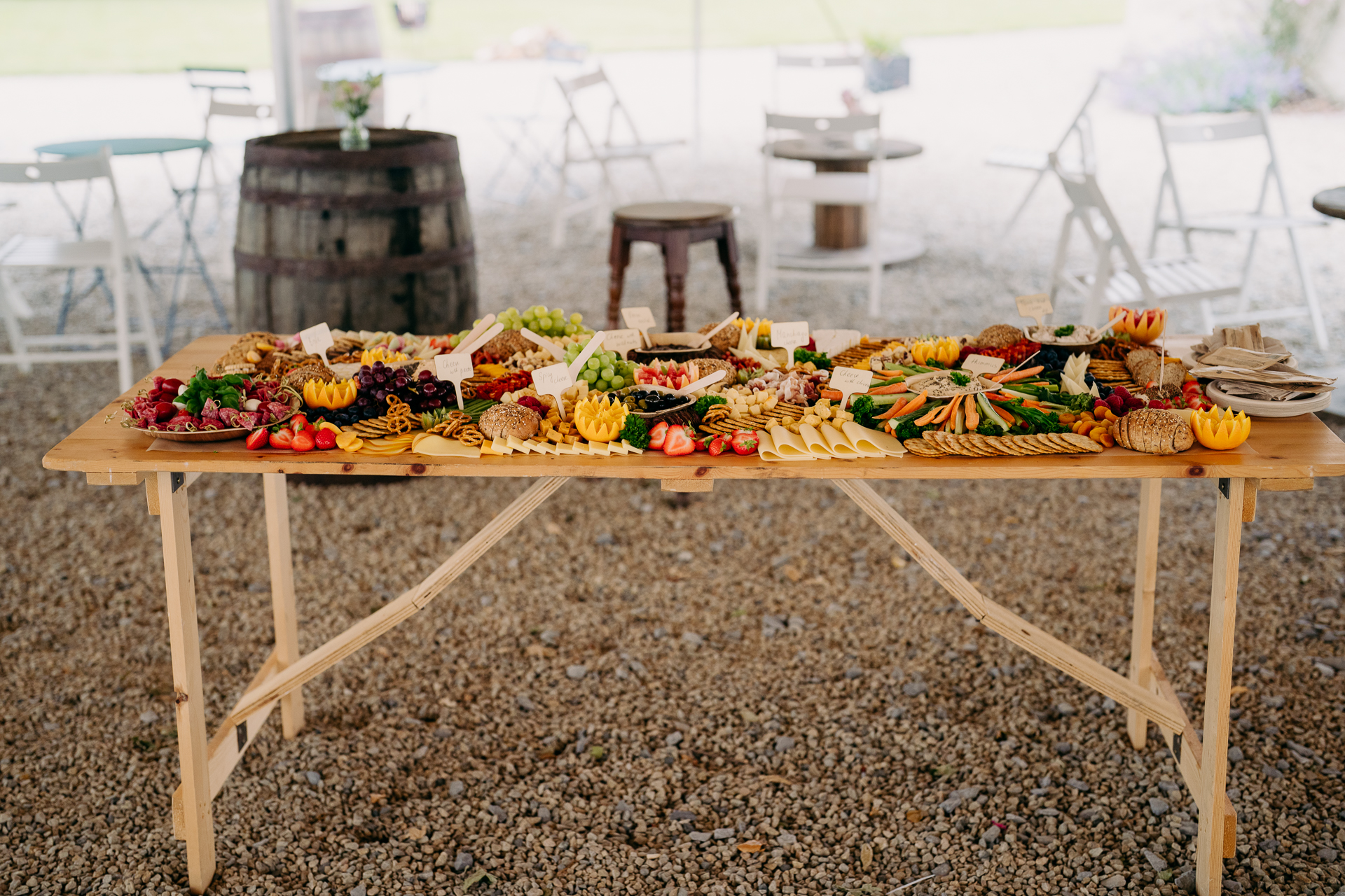 A table with a bunch of food on it