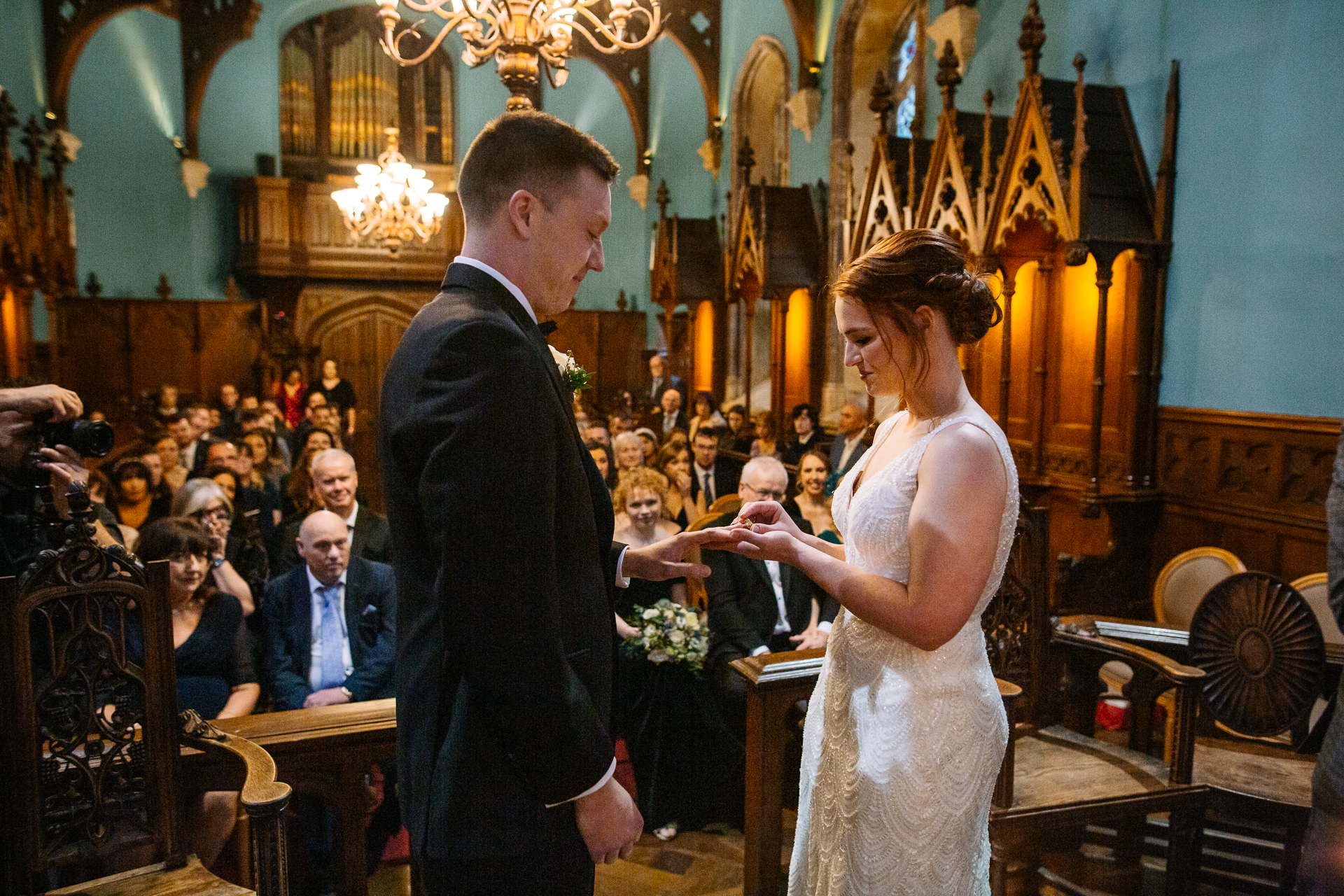 A man and woman holding hands