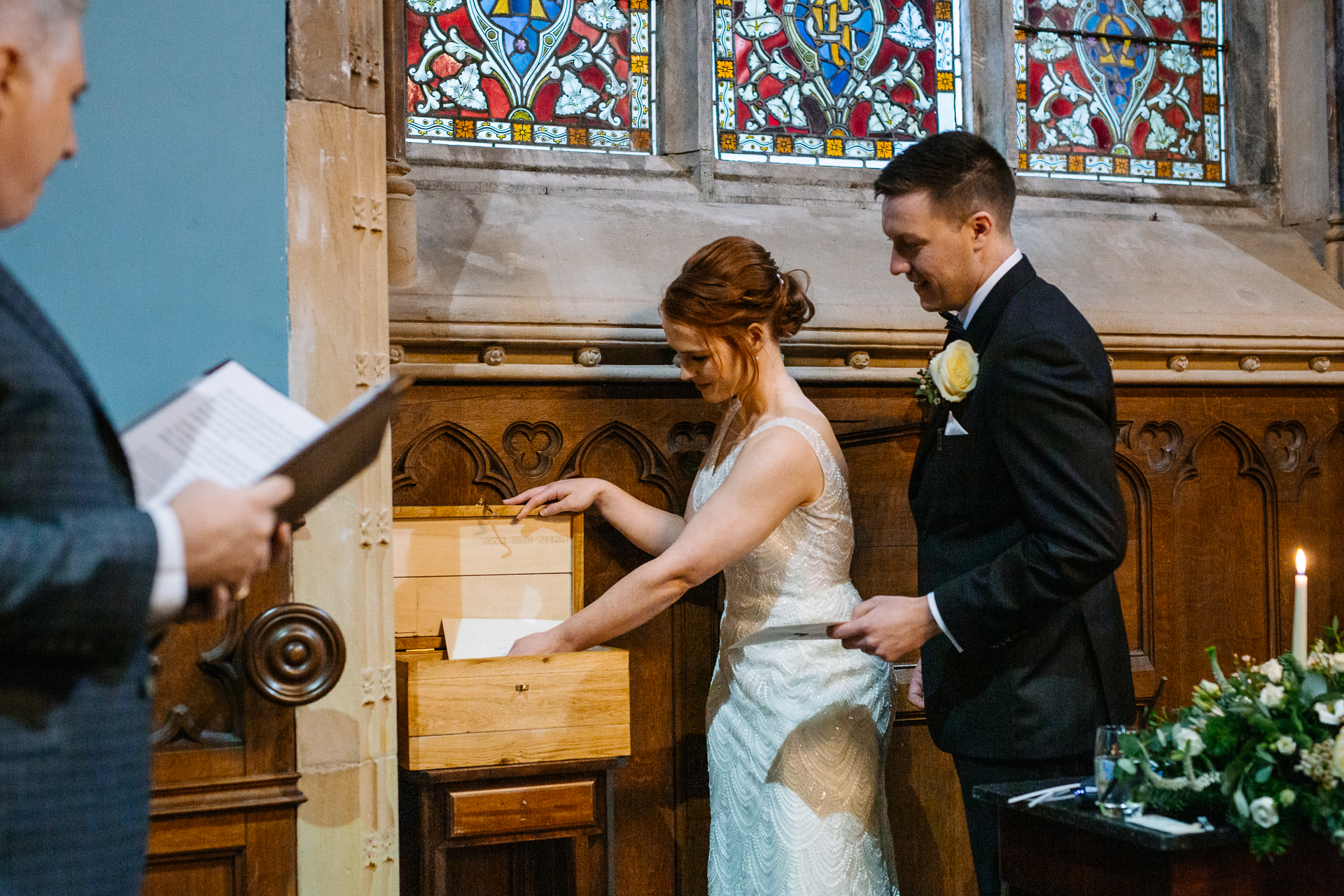 A man and woman holding hands