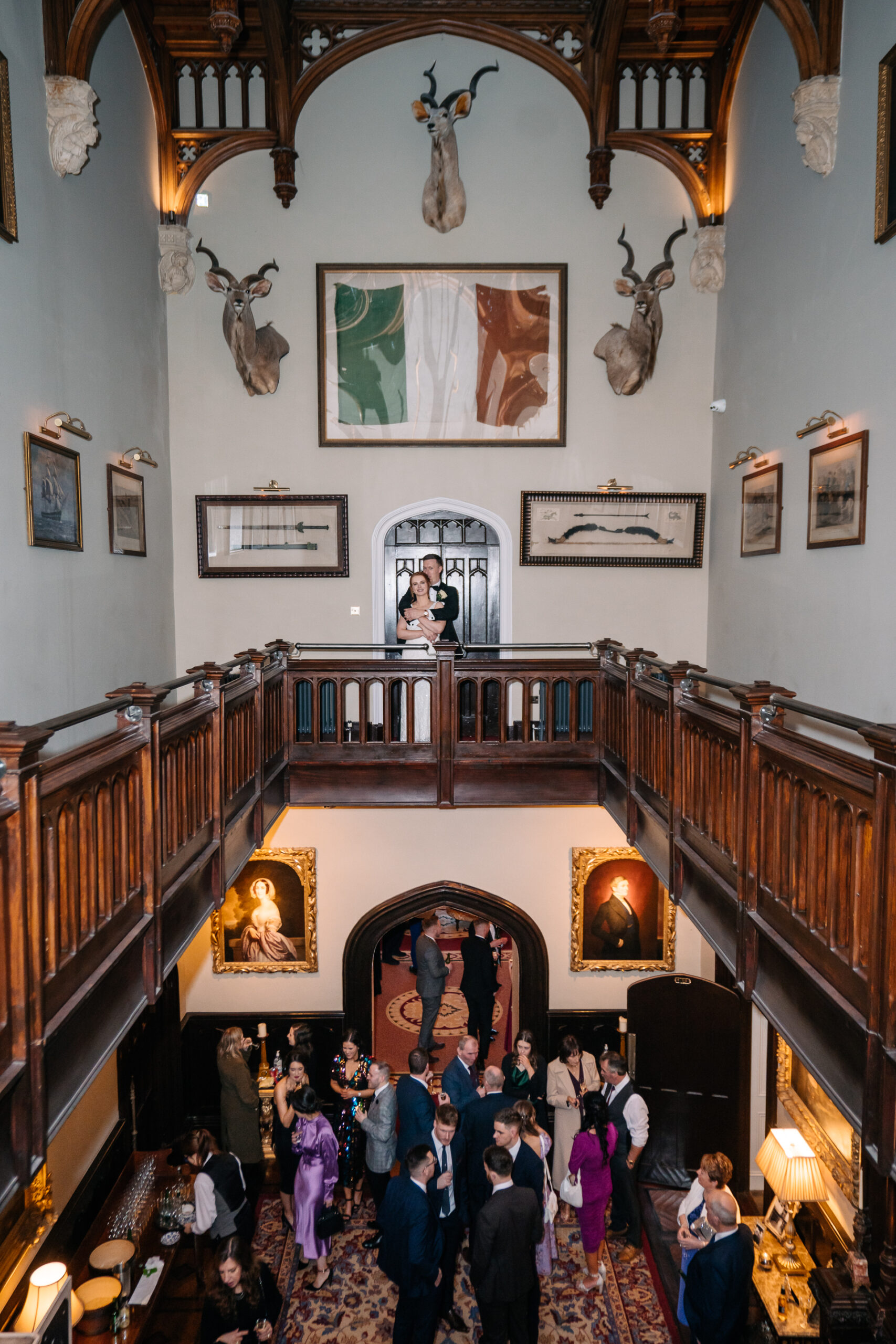 A group of people in a church