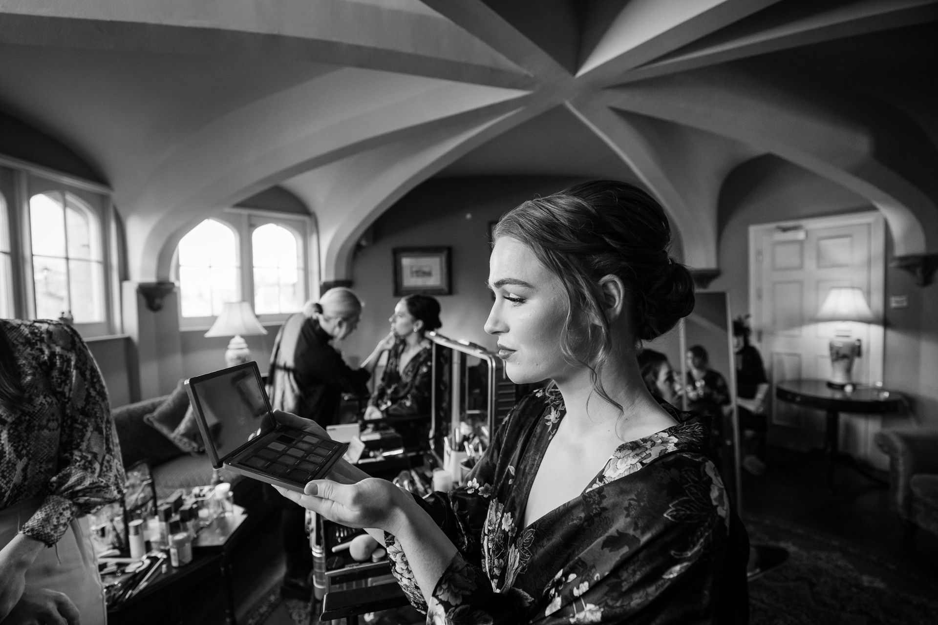 A woman reading a book