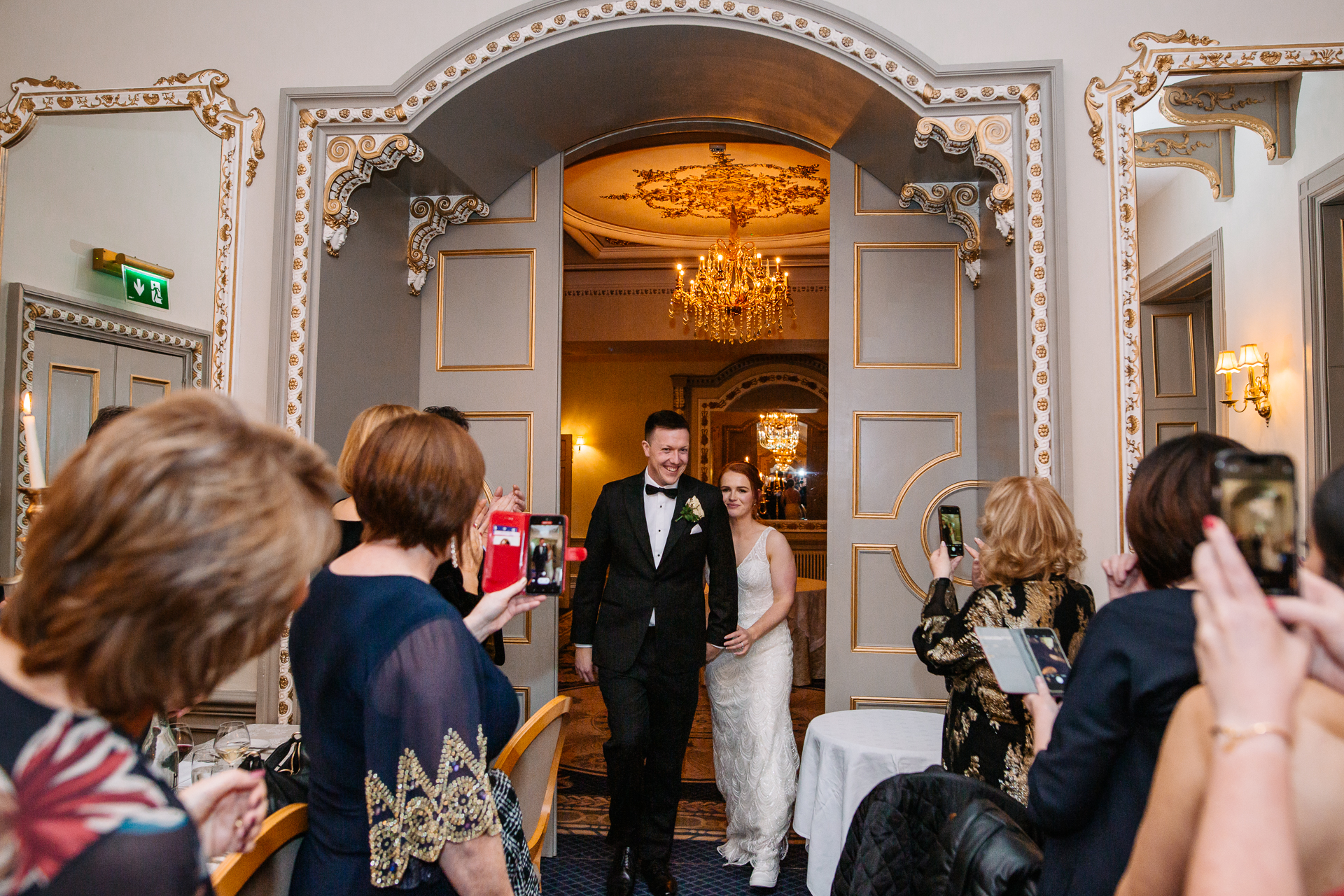 A man and woman in a wedding