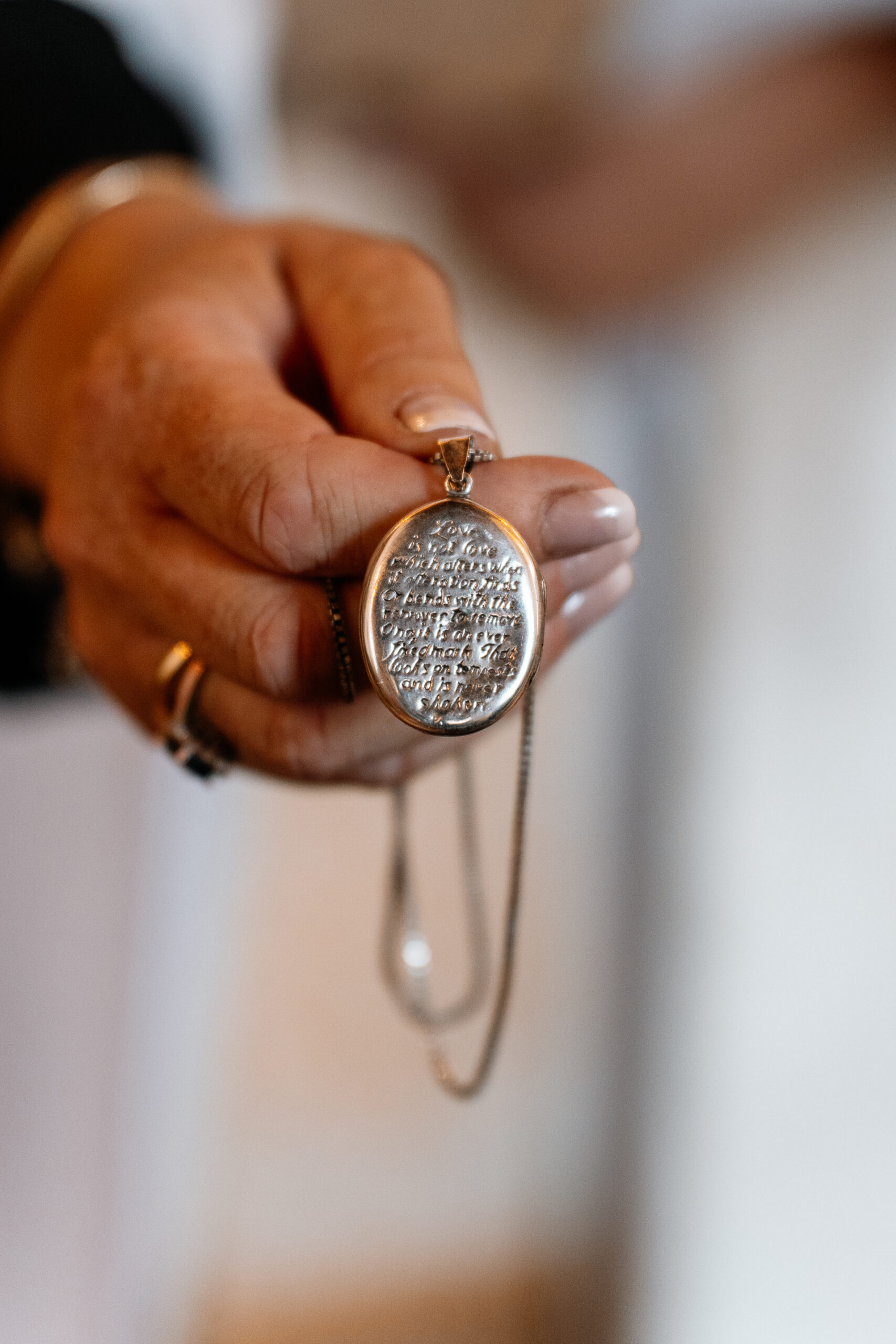 A person holding a watch