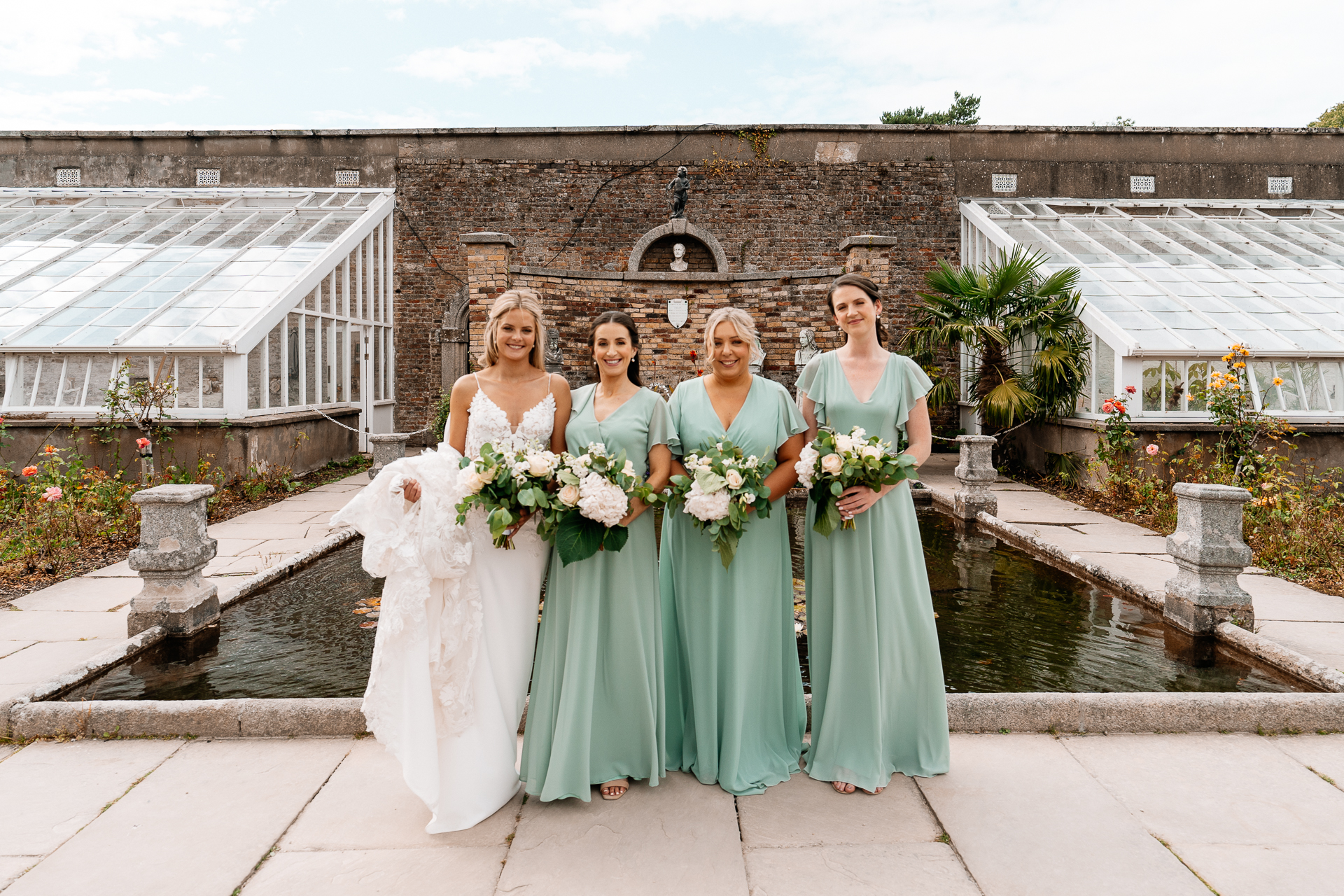 A group of women in dresses