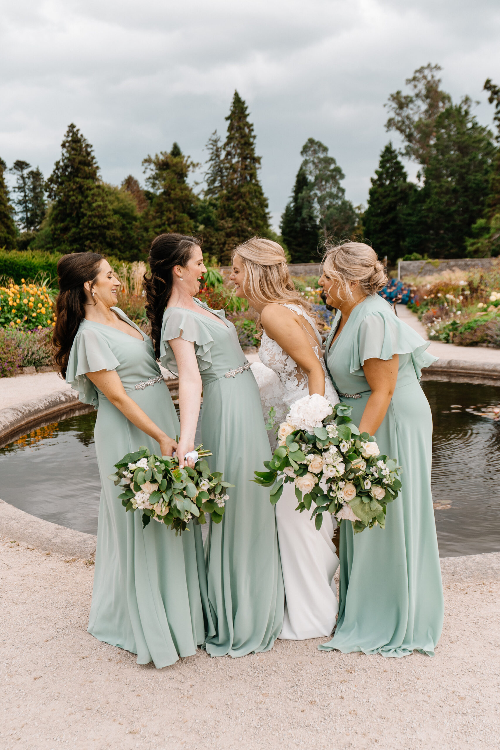 A group of women in dresses