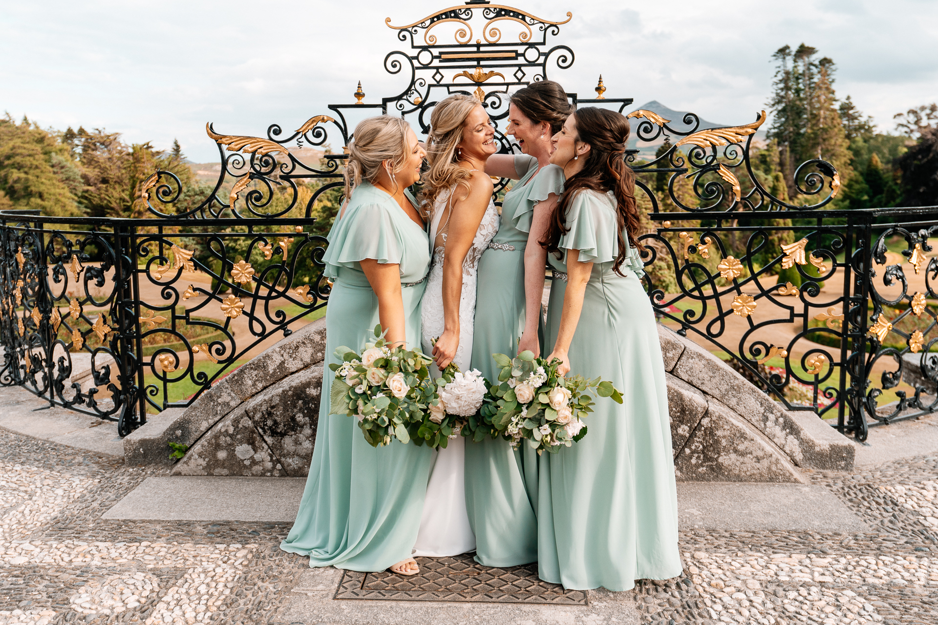 A group of women in dresses