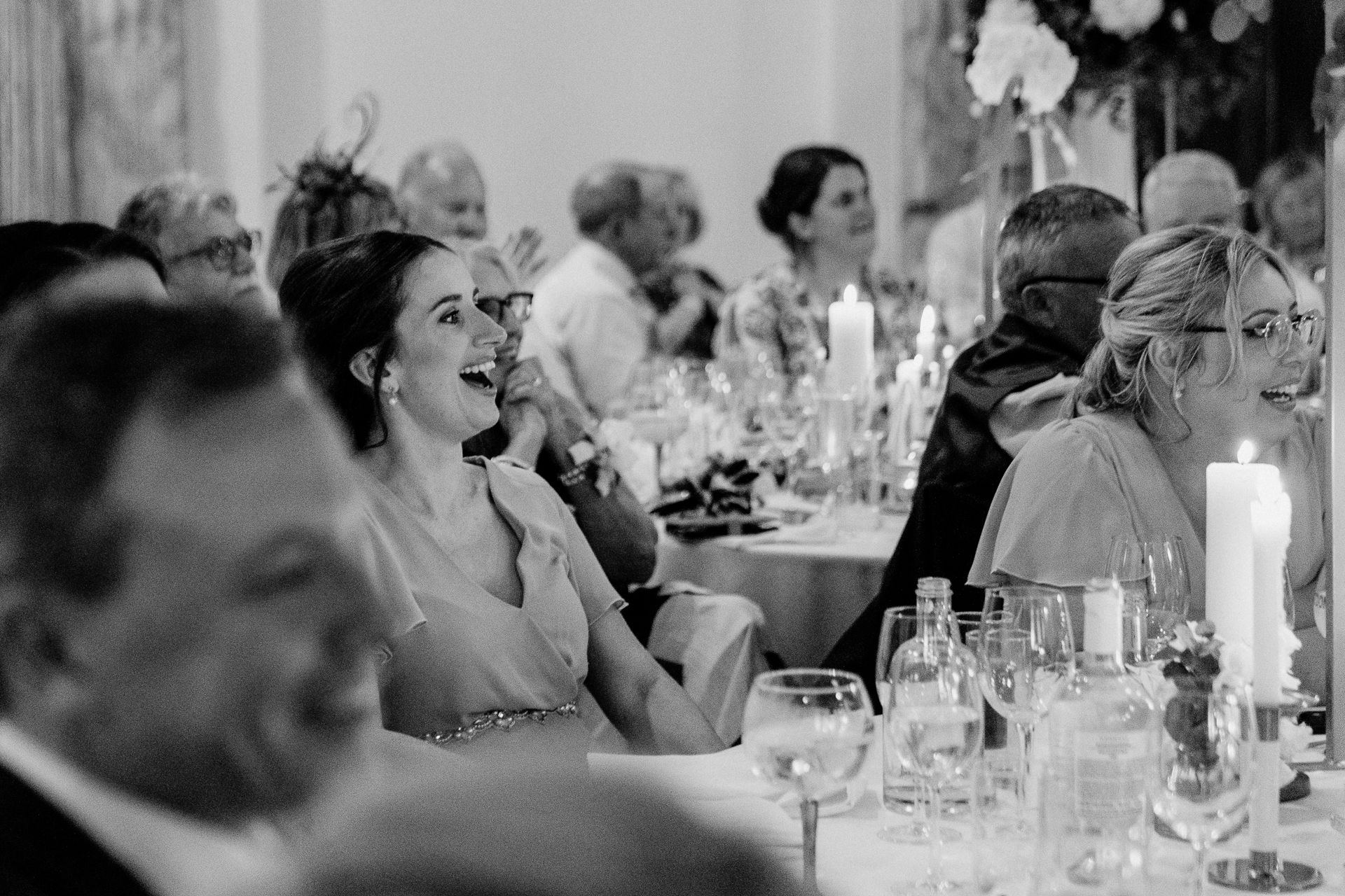 Father of the bride delivering a heartfelt speech at Powerscourt House in Wicklow.