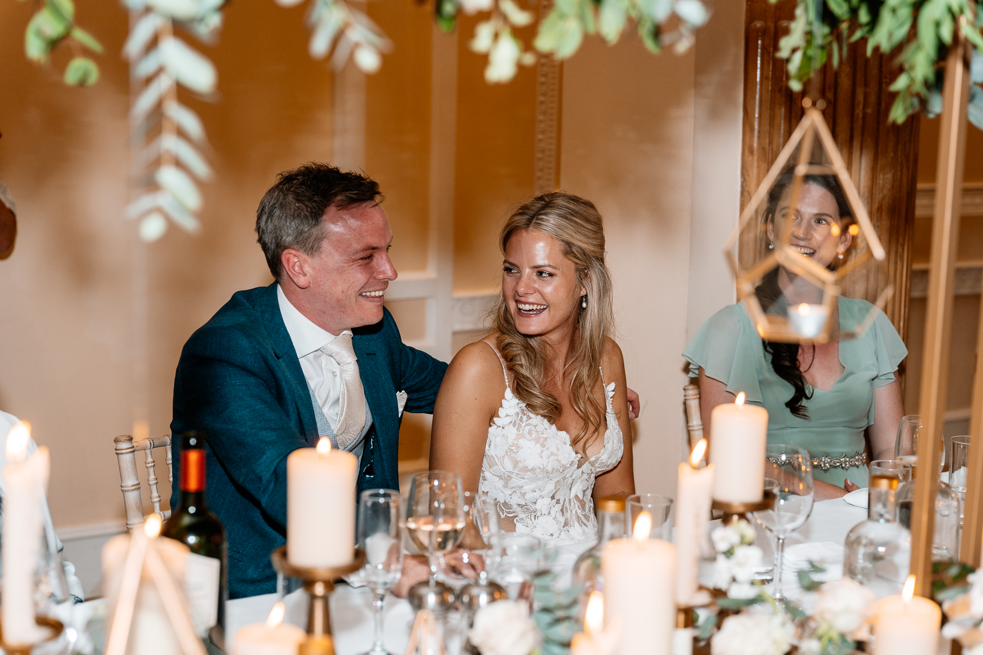 Father of the bride delivering a heartfelt speech at Powerscourt House in Wicklow.