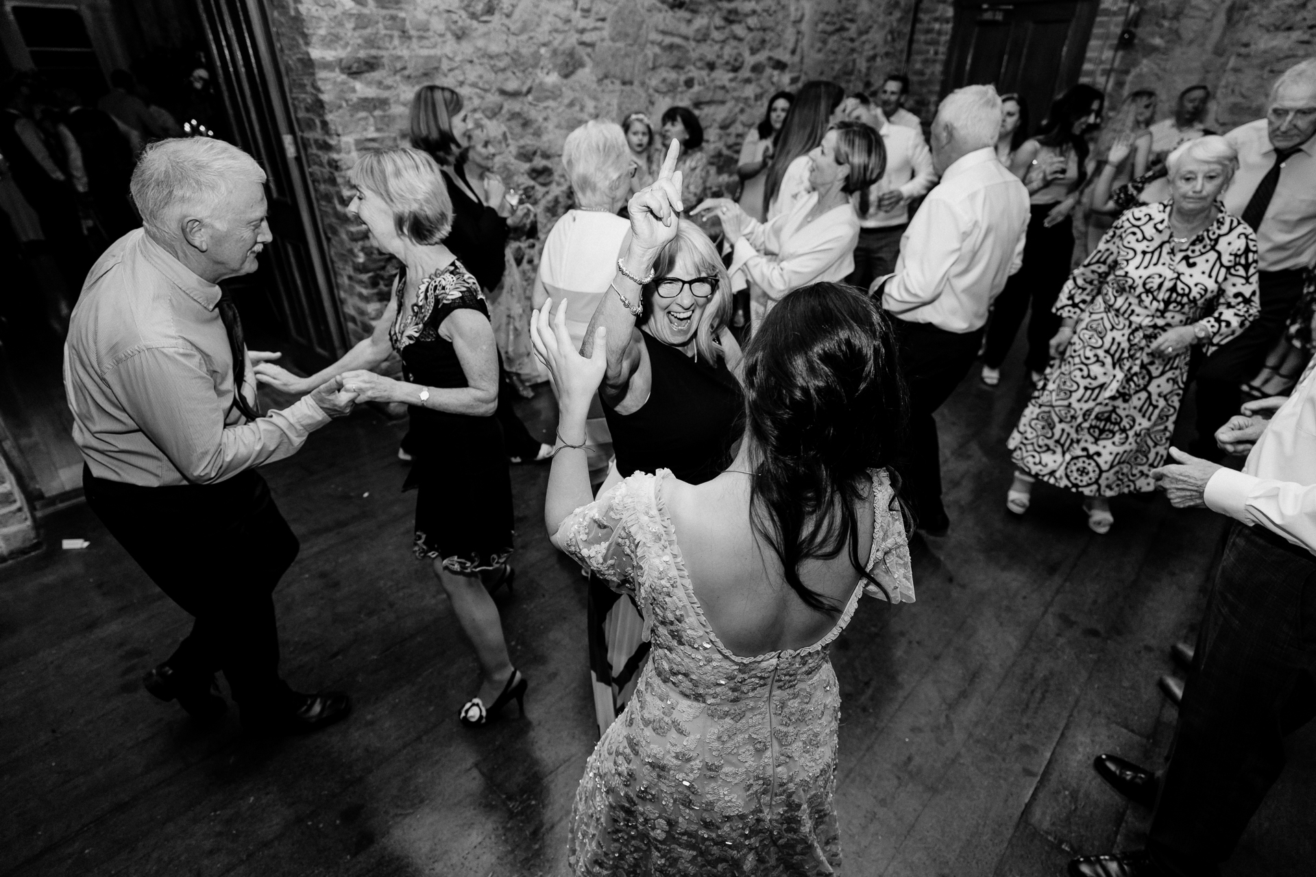 Bride and groom sharing their first dance at Powerscourt House in Wicklow.