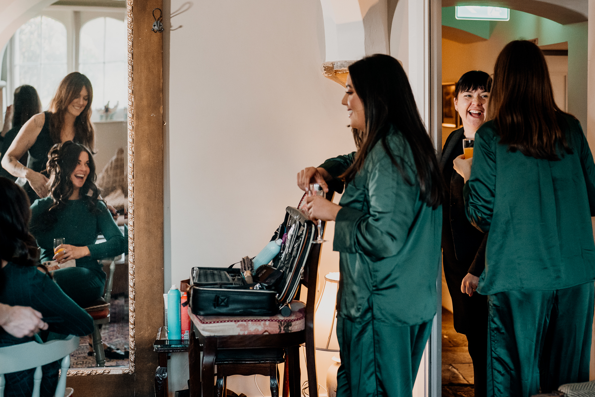 A group of people in a room