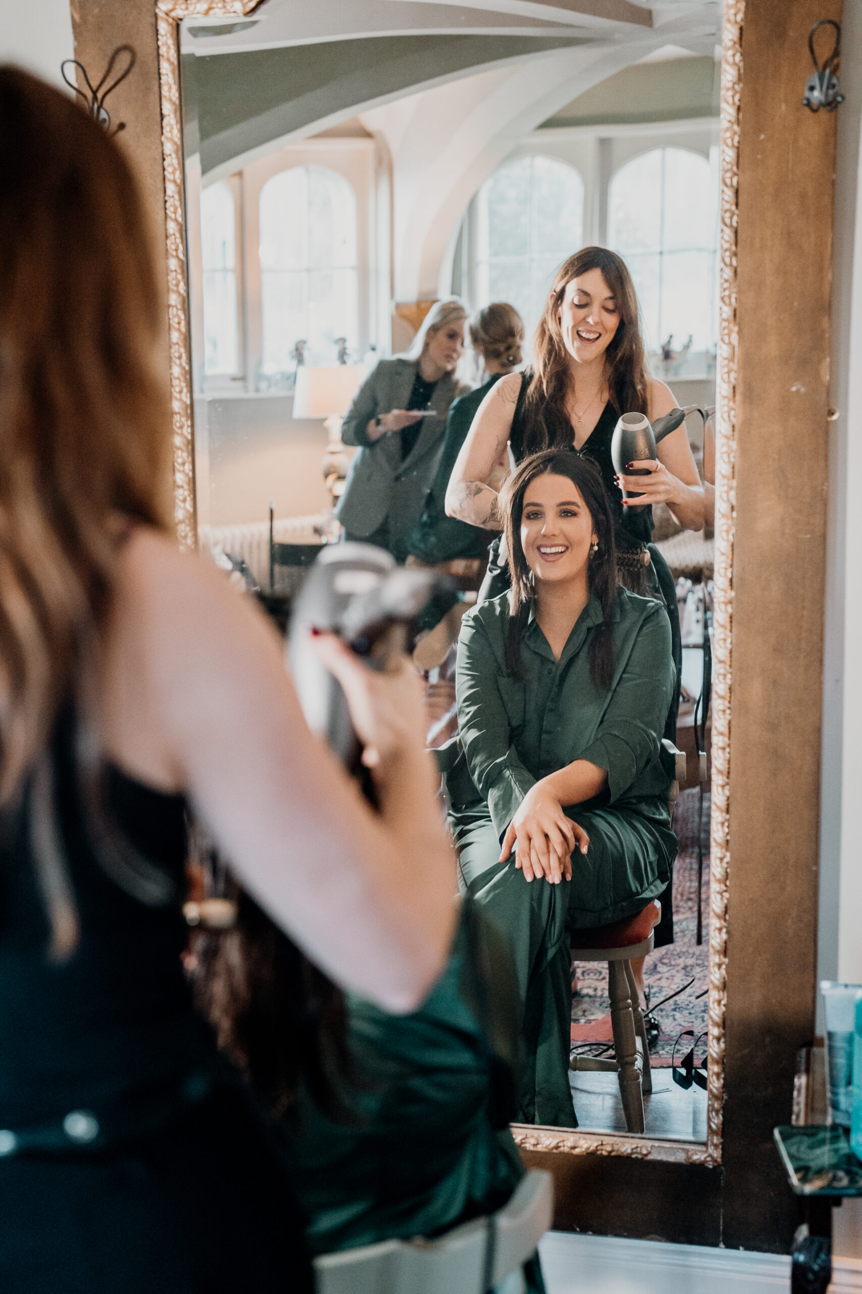 Authentic and elegant bride preparations captured by a Dublin Wedding Photographer at Markree Castle. This moment reflects the excitement and anticipation of a beautiful wedding day in Ireland. Specializing in Destination Wedding Photography and Documentary Wedding Photography
