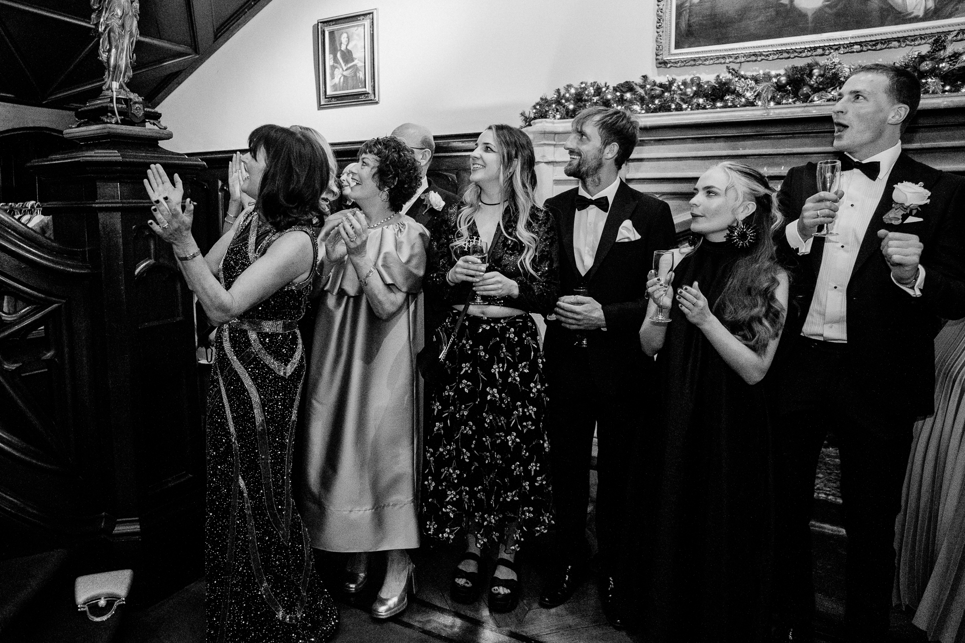 A group of people dancing