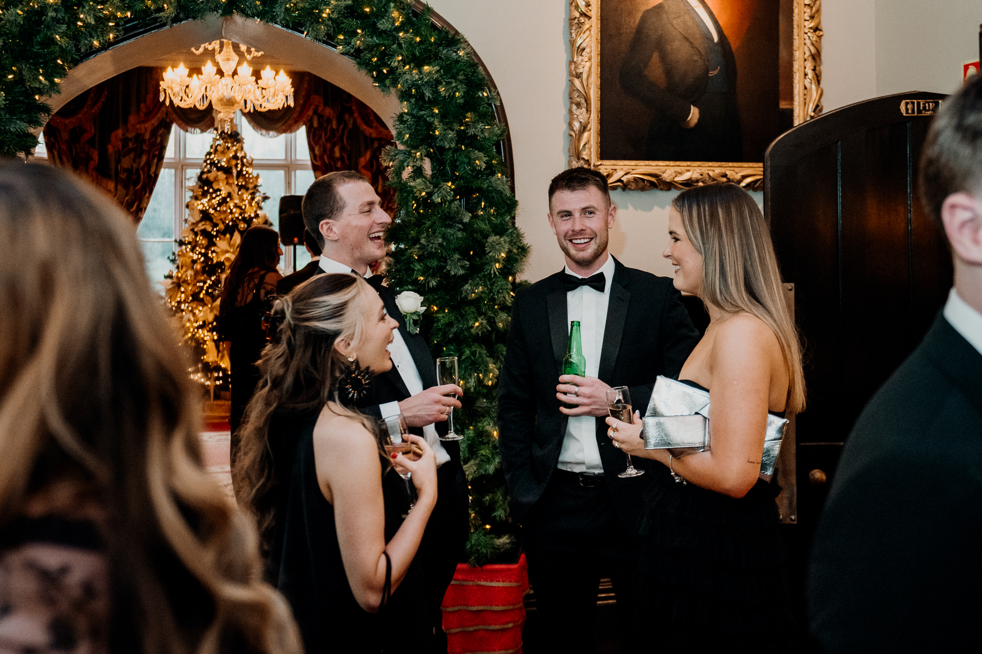 A group of people at a party