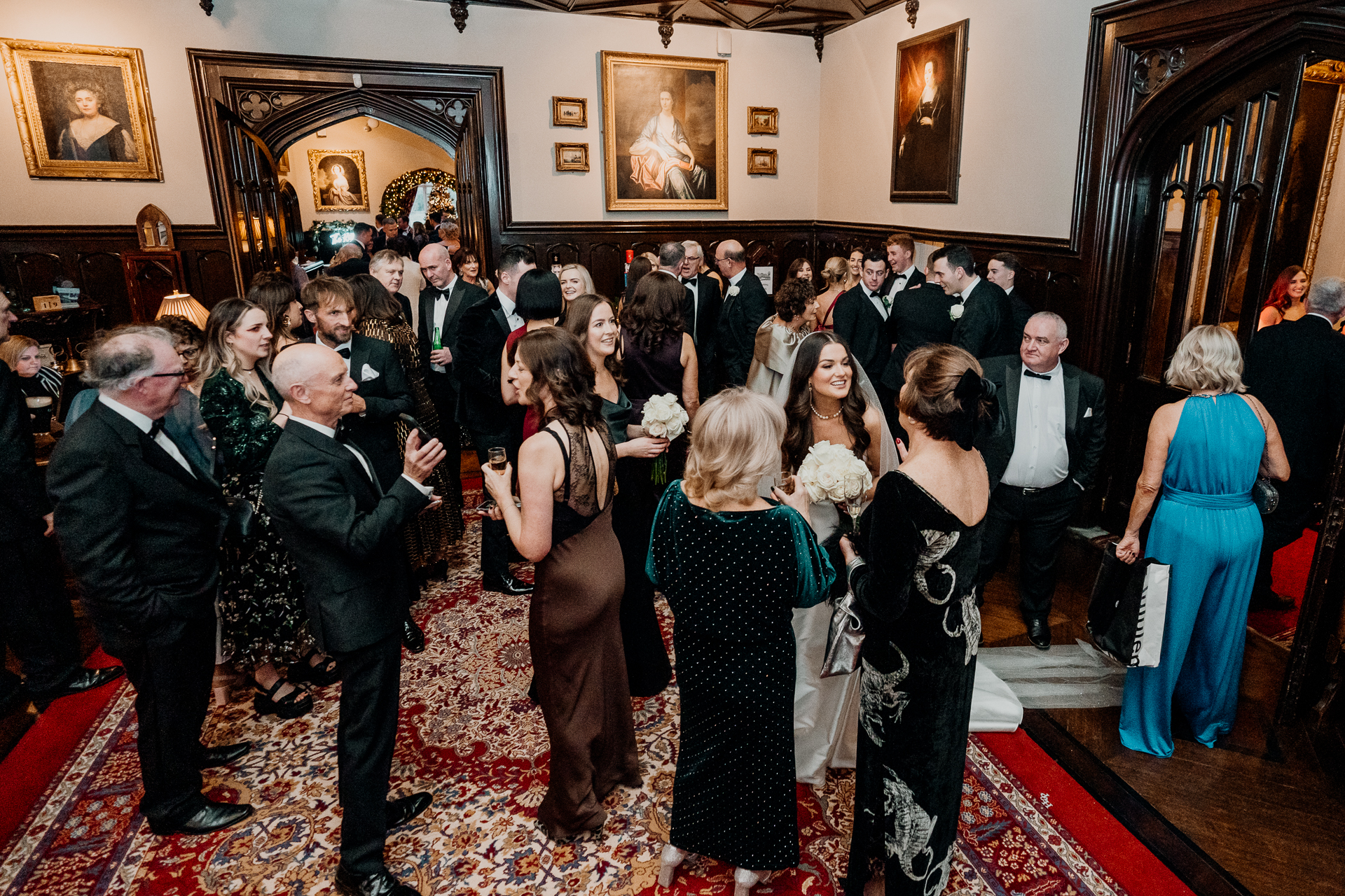 A group of people in a room
